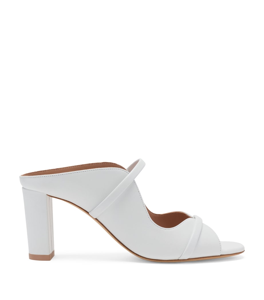 Malone Souliers Leather Norah Heeled Sandals 70 White Image 1