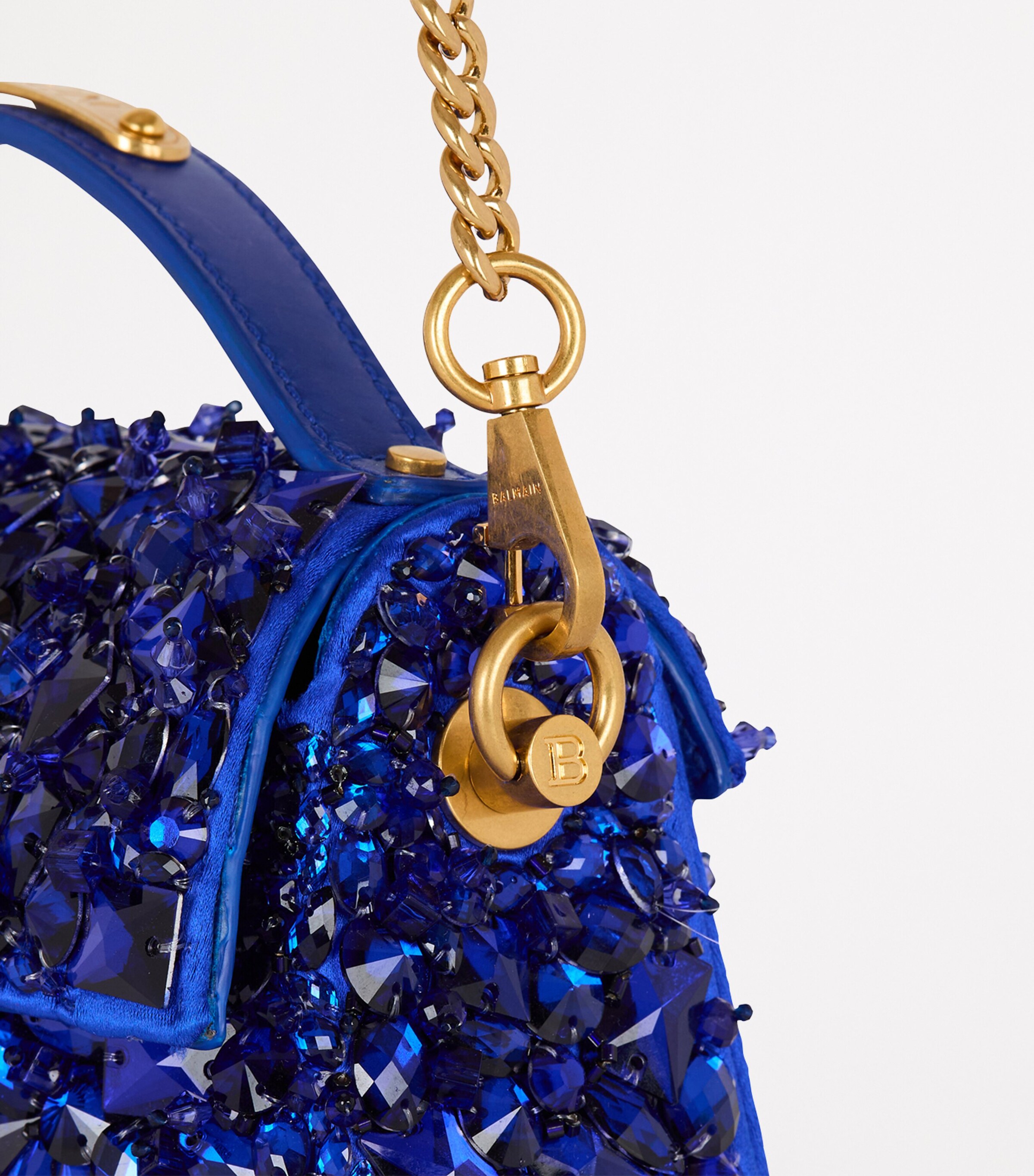 Balmain B-Buzz Dynasty Shoulder Bag Bleu Lectrique Image 8