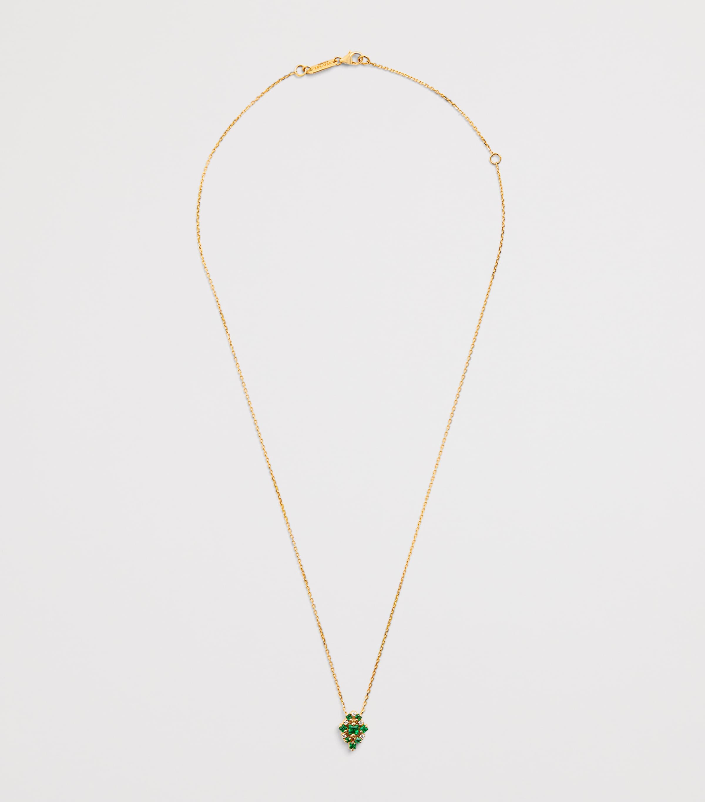Yellow Gold, Diamond and Emerald La Fantaisie Necklace 18K YG/EMER Image 3