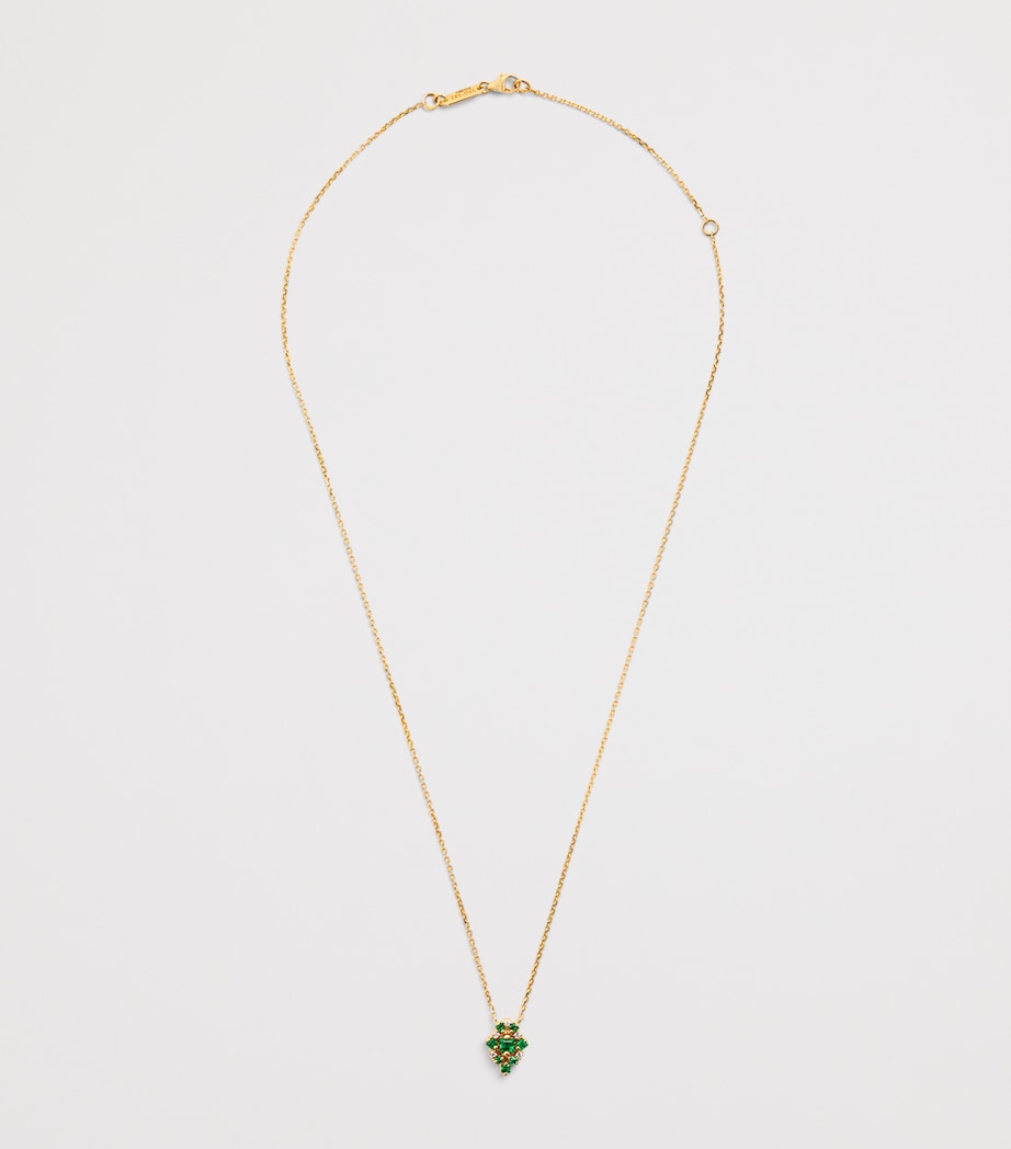 Yellow Gold, Diamond and Emerald La Fantaisie Necklace 18K YG/EMER Image 3
