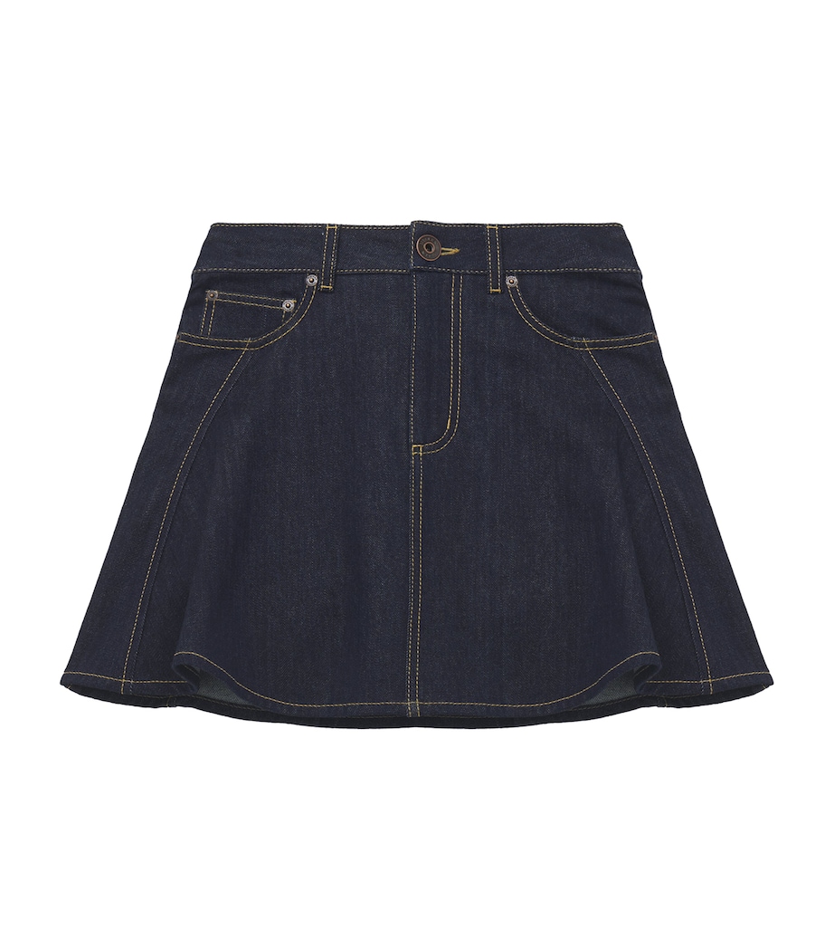 Flared Denim Mini Skirt 4098 Image 1