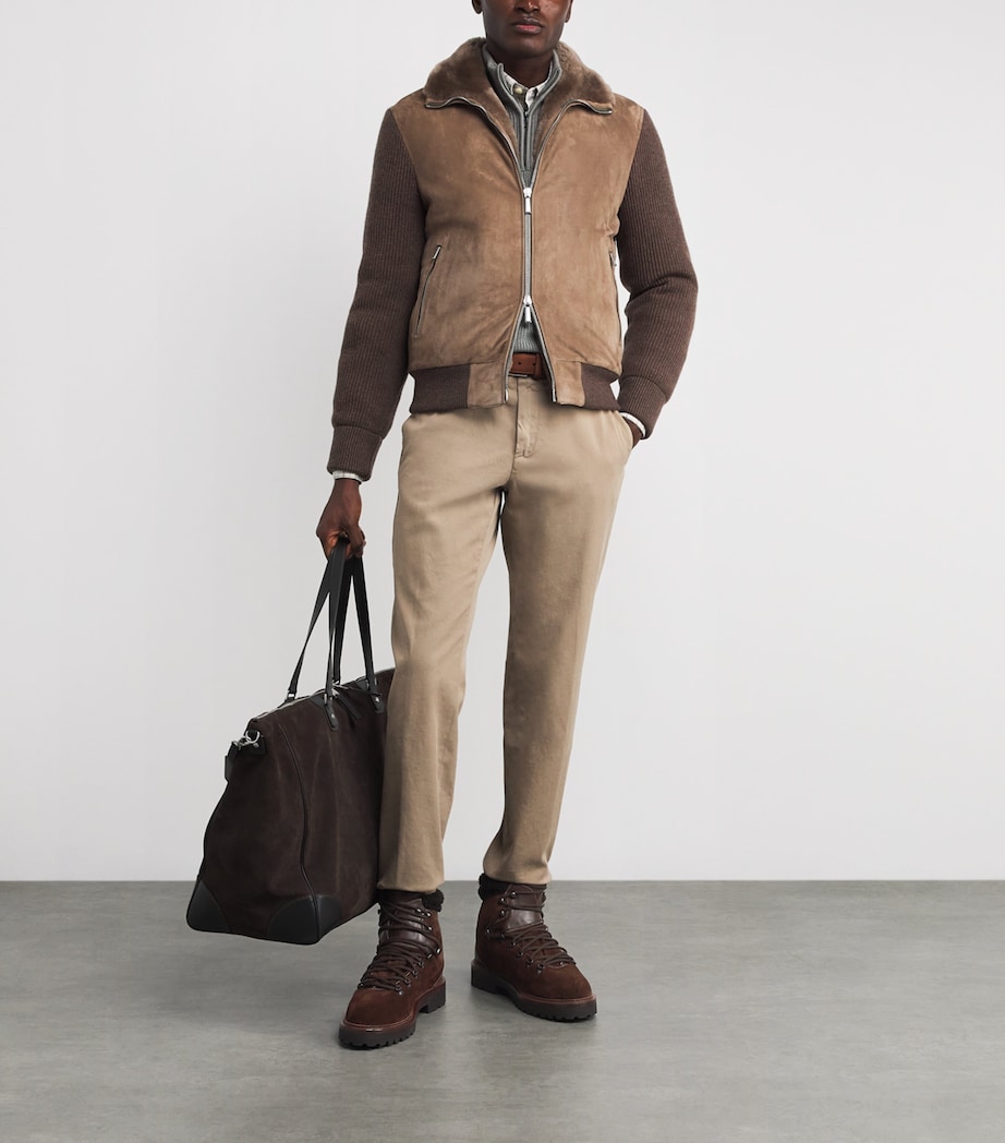 Suede Halpin Lace-Up Boots LUGGAGE BROWN Image 6