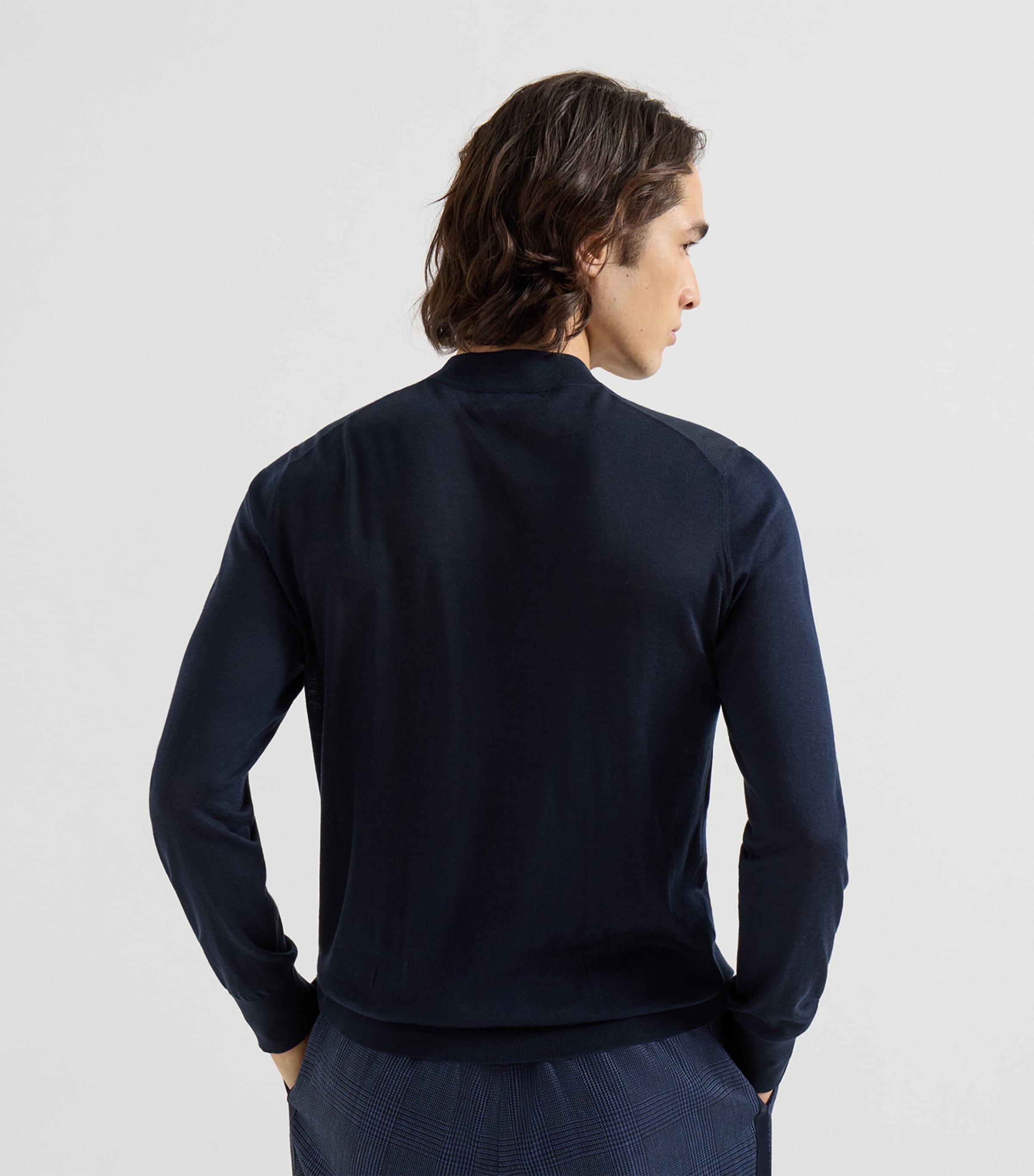 Silk-Cotton High-Neck Sweater C2425 Image 4