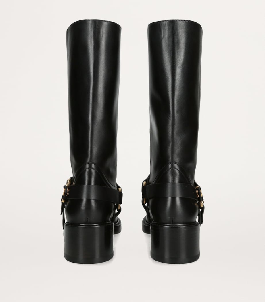 Chloé Leather Dakota Biker Boots Black Image 3