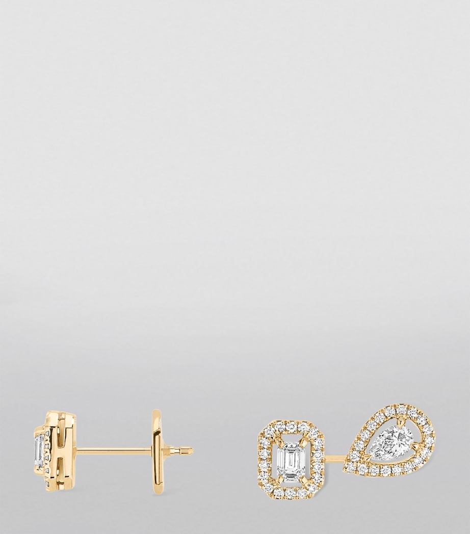 Yellow Gold and Diamond My Twin Earrings YELLOW GOLD Image 2
