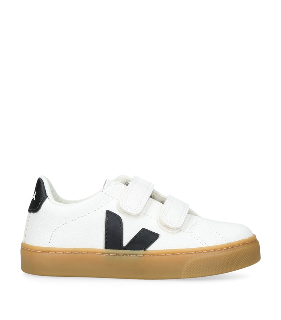 Leather Esplar Velcro Sneakers WHITE/BLK Image 1