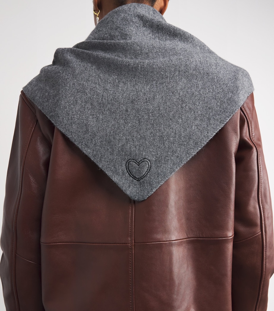 Wool-Cashmere Scarf MOTTLED GREY Image 3