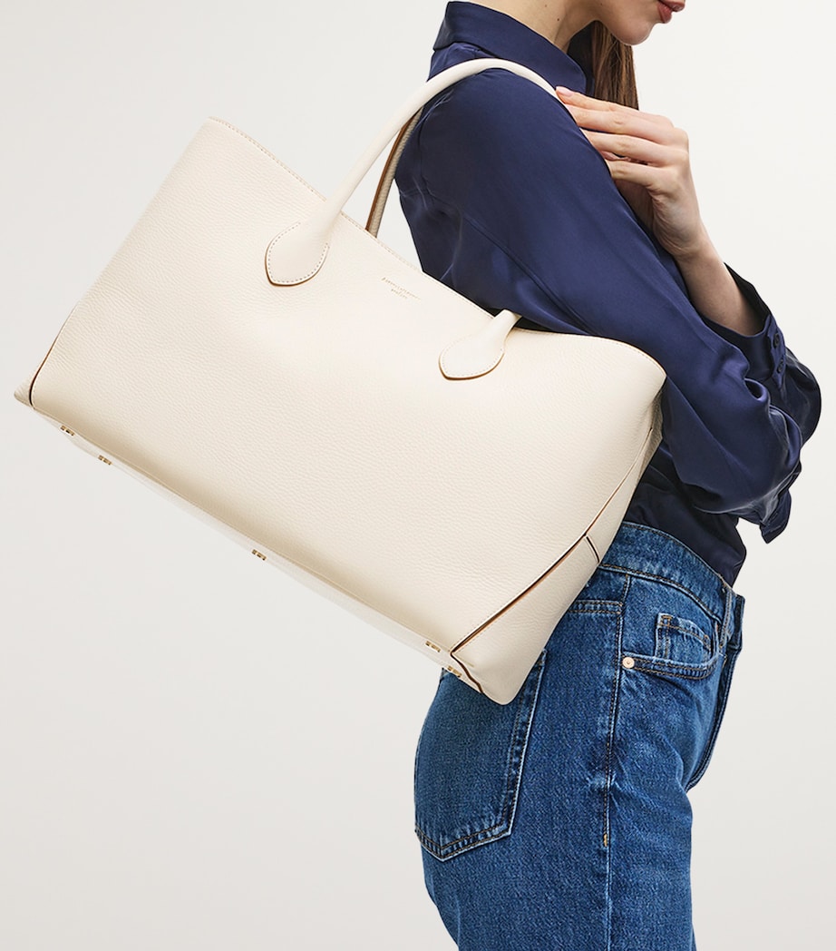 Leather London Tote Bag IVORY Image 2