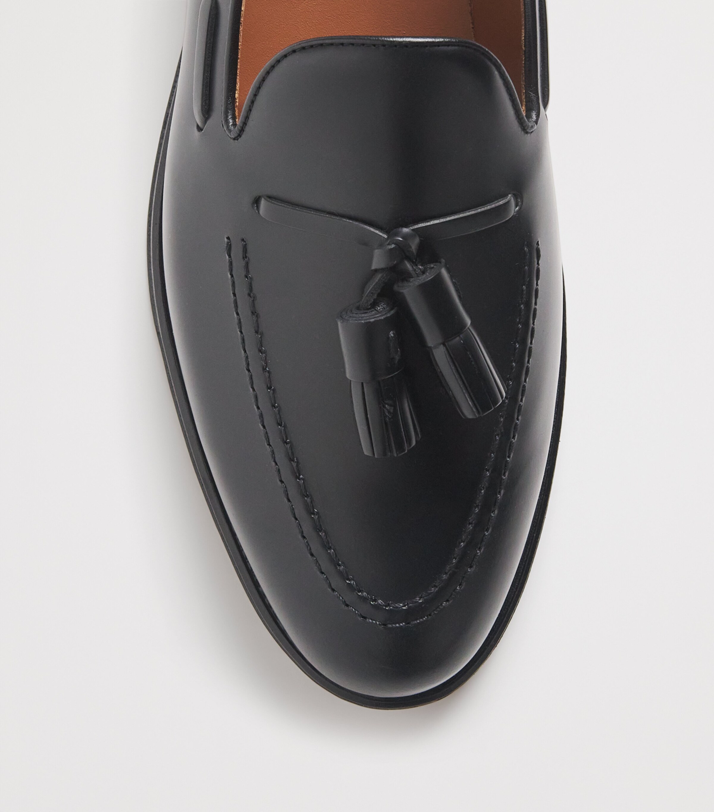 Polo Ralph Lauren Leather Tasselled Maestra Loafers Black Image 5