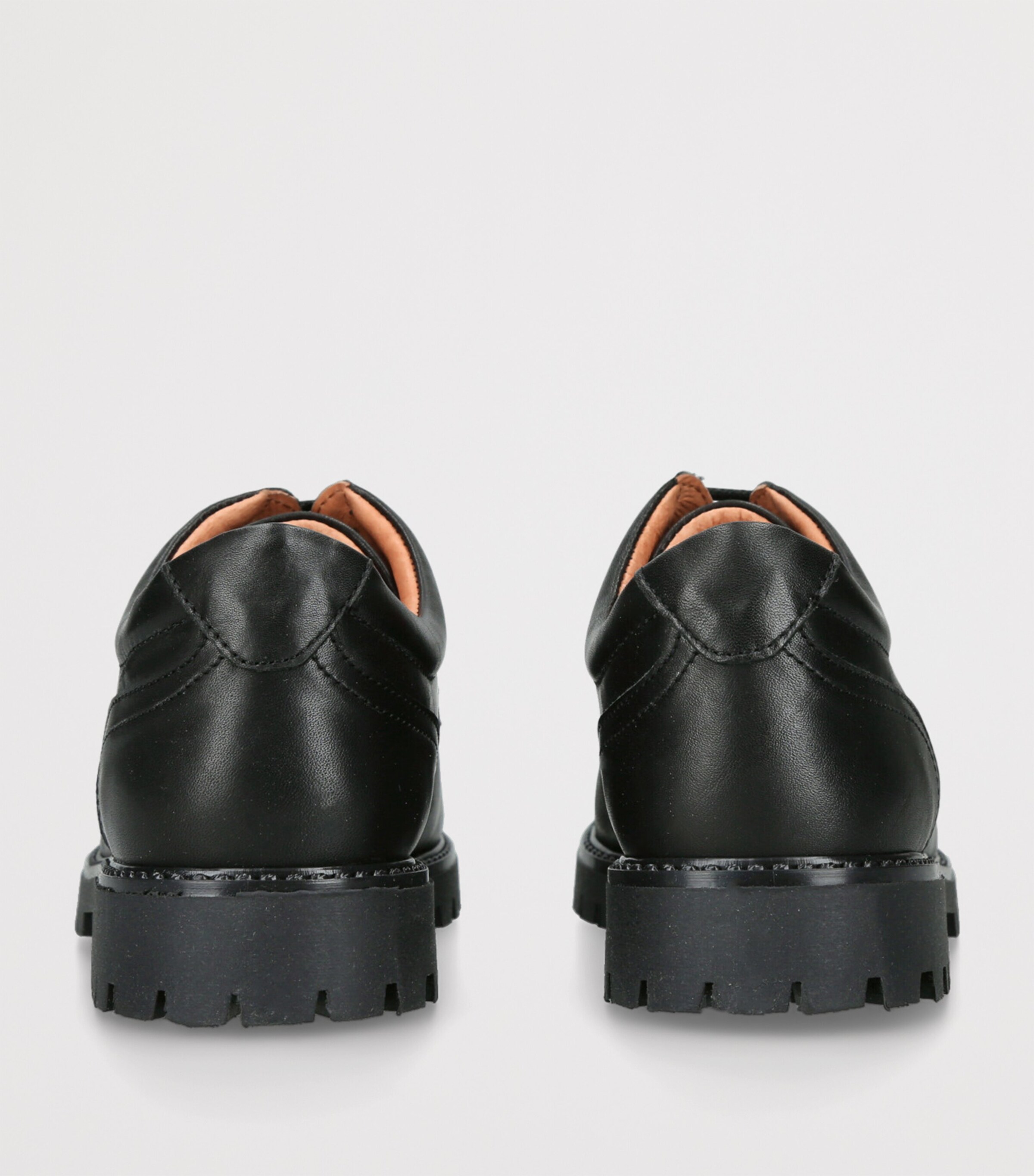 papouelli Leather Lace-Up Harry School Shoes Black Image 2