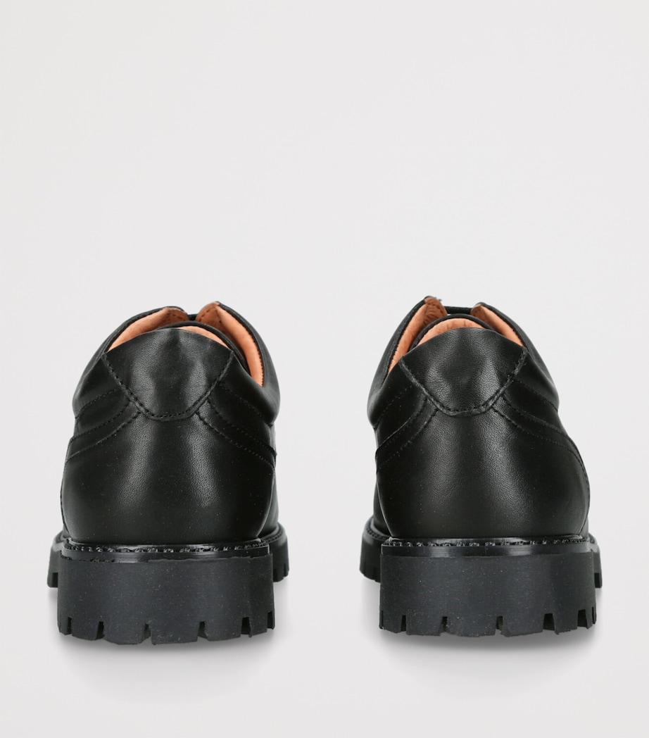 papouelli Leather Lace-Up Harry School Shoes Black Image 2