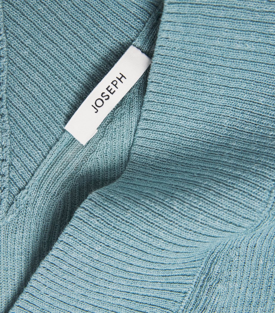 Joseph Womens Rib-Knit Harti Sweater Chambray Image 6