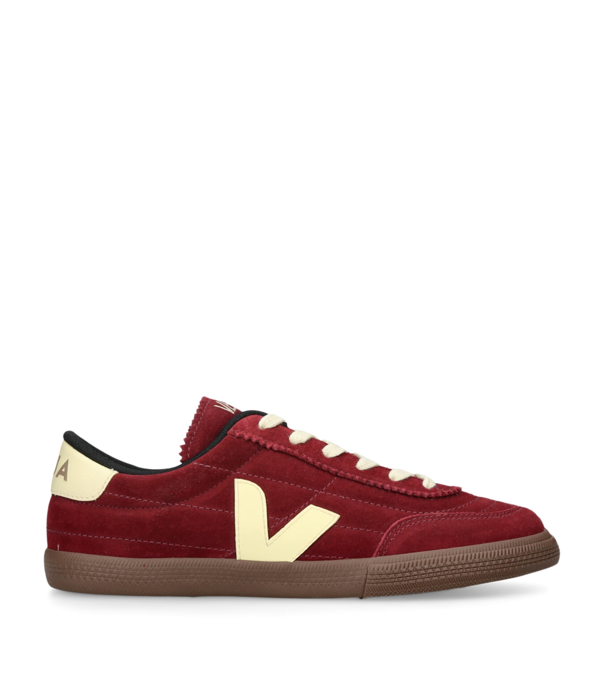 Veja Suede Low-top Sneakers Rubber Sole In Burgundy
