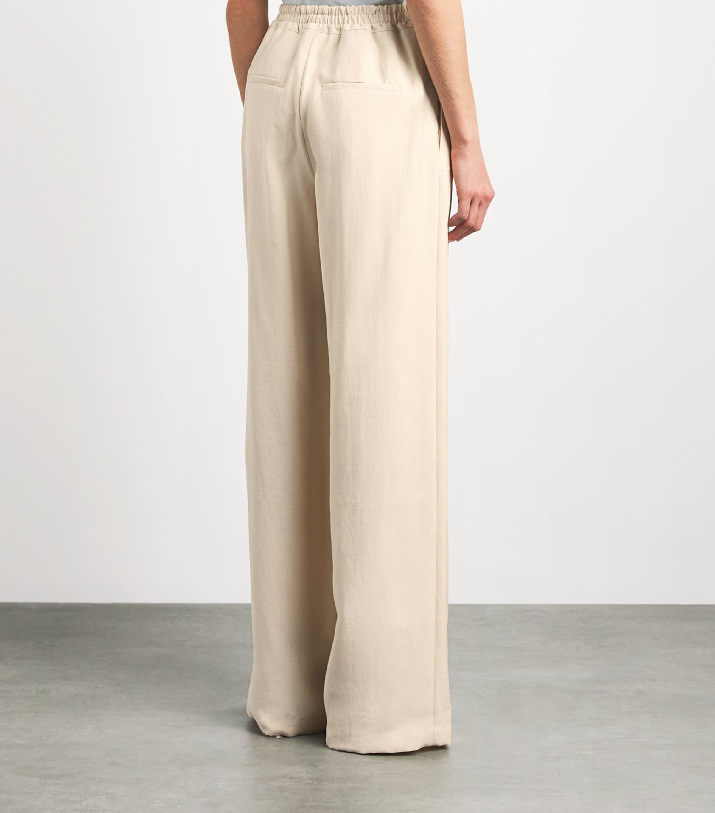 Claudie Pierlot Womens Wide-Leg Trousers Vanilla Image 5