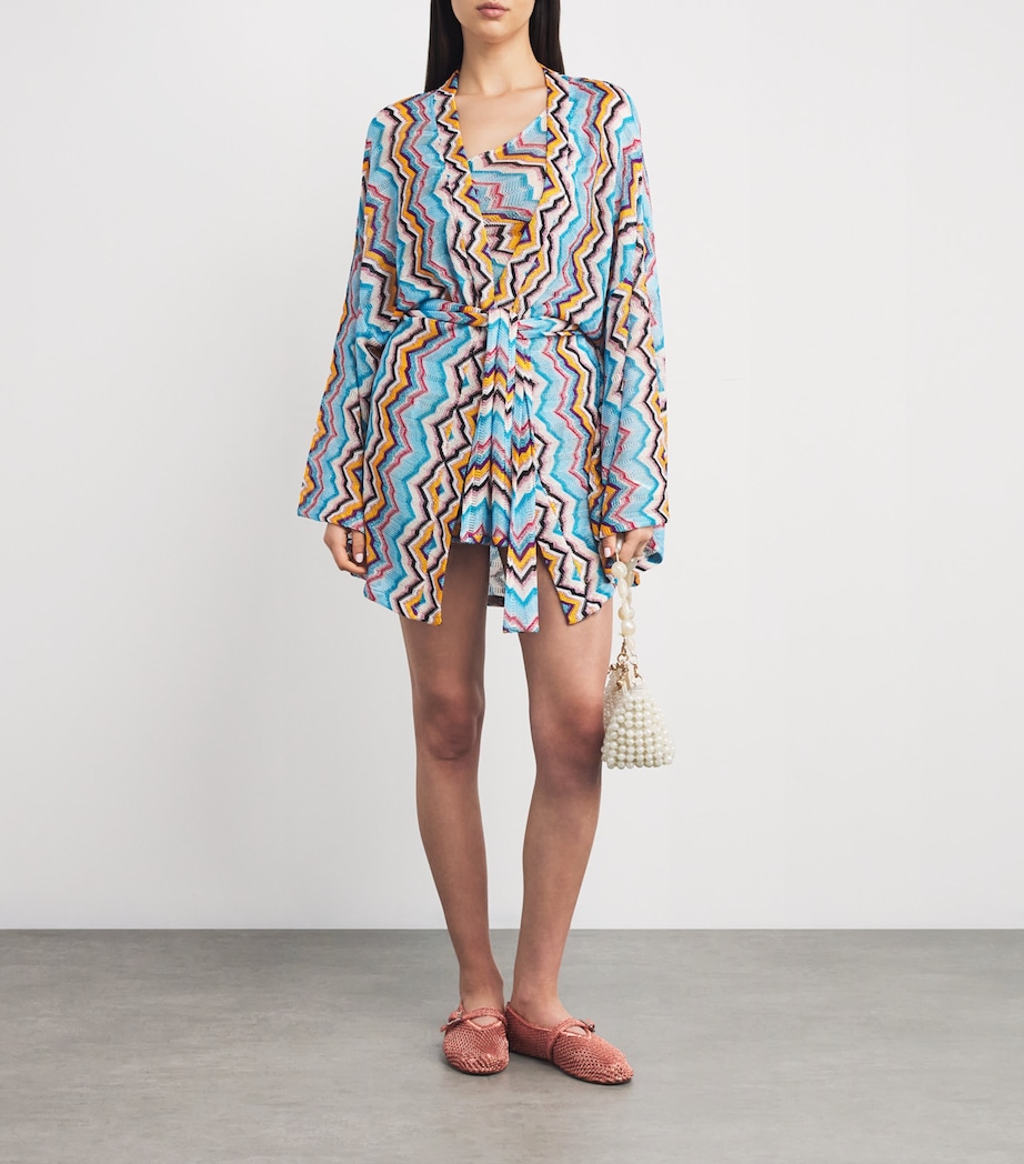 Metallic-Knit Beach Cover-Up S72LG MULTICOLOR Image 2
