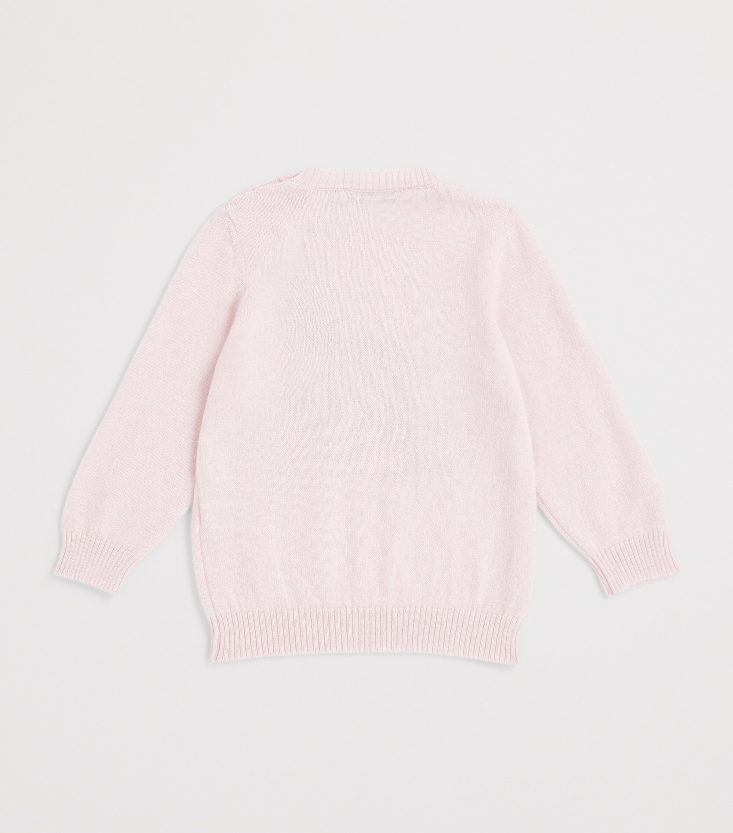 Per Te Wool-Cashmere Jacquard Sweater (3-18 Months) Rosa Baby Image 2