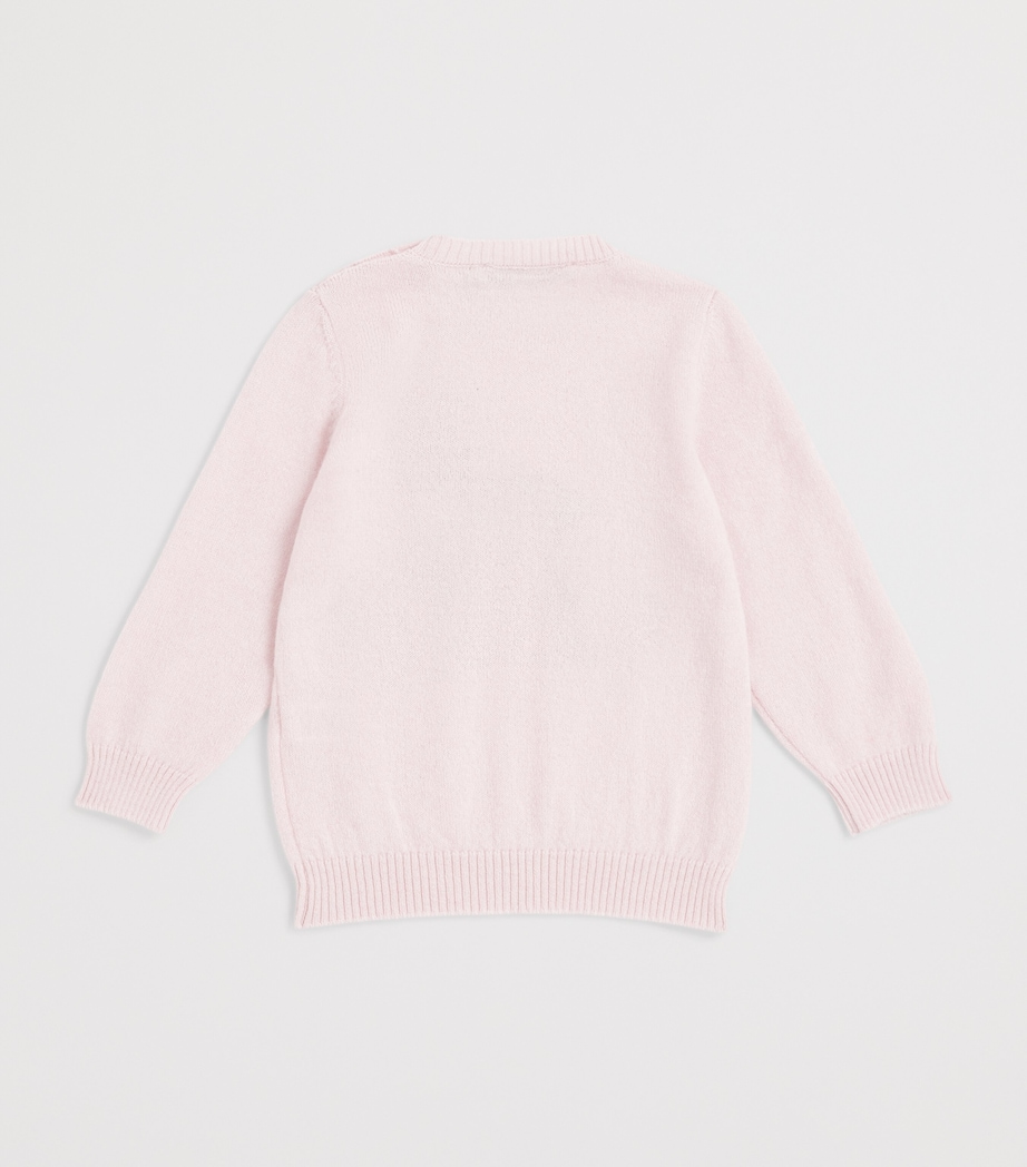 Per Te Wool-Cashmere Jacquard Sweater (3-18 Months) Rosa Baby Image 2