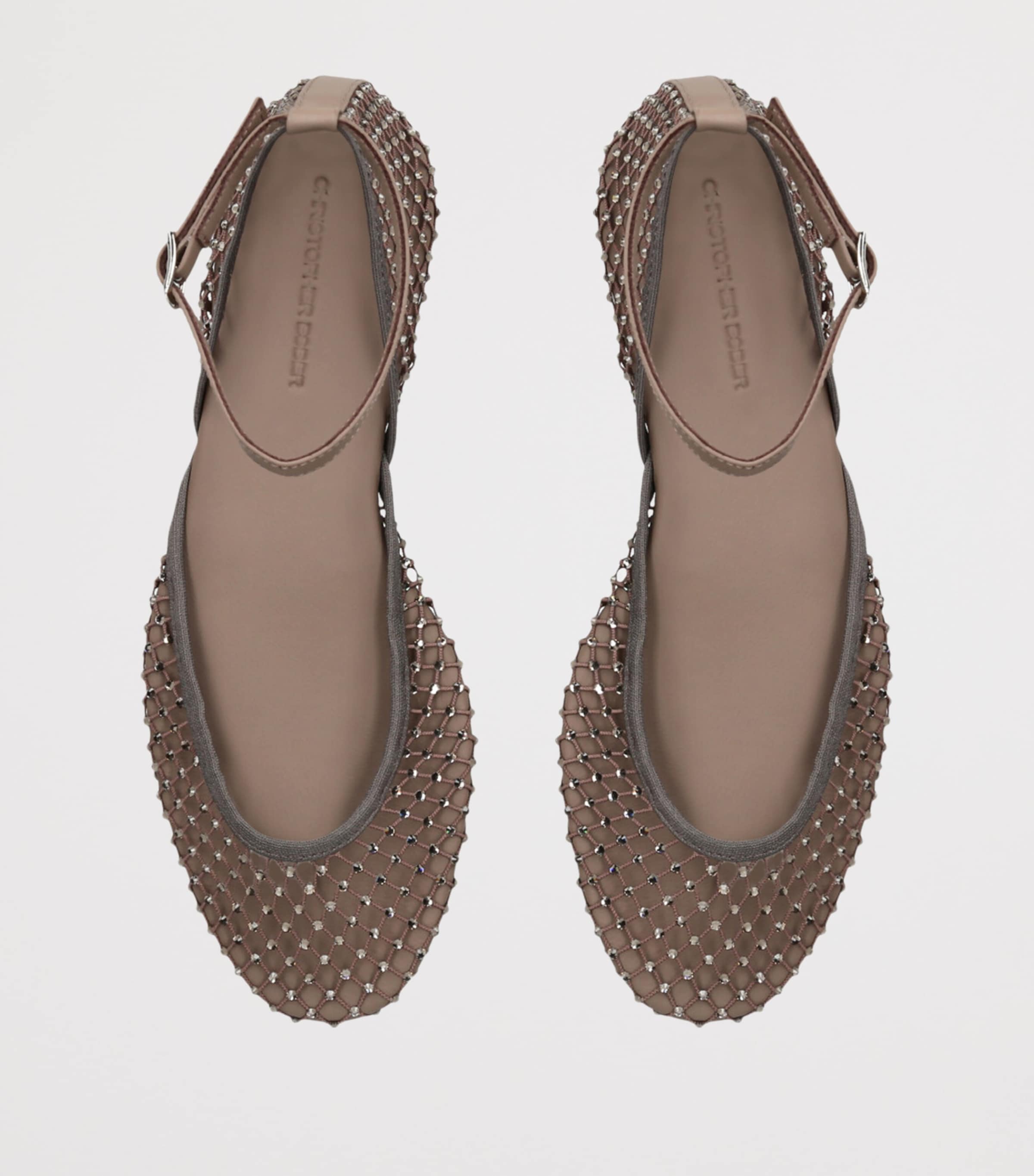 Christopher Esber Mesh Minette Ballet Flats Taupe Image 4