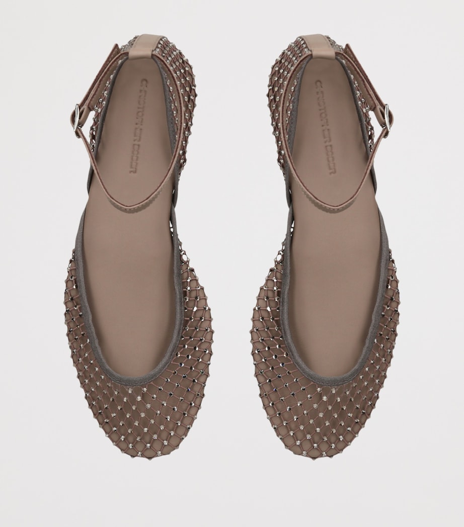 Christopher Esber Mesh Minette Ballet Flats Taupe Image 4