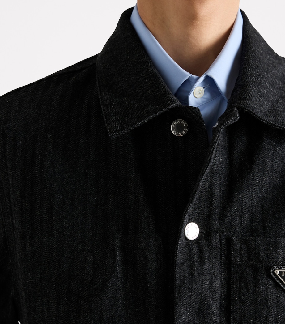 Chevron Denim Jacket F0557 Image 5