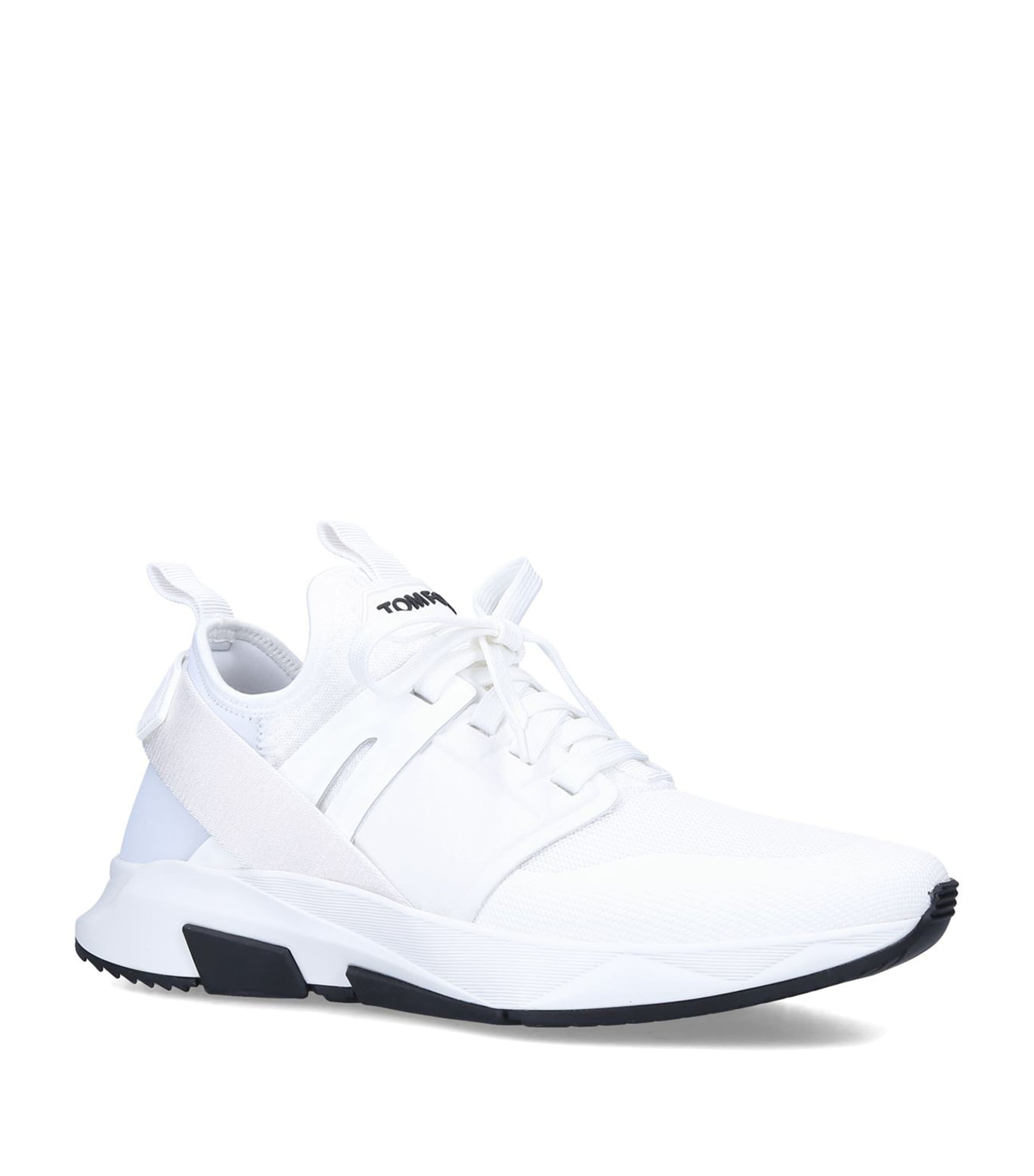 TOM FORD Leather Jago Sneakers White Image 1