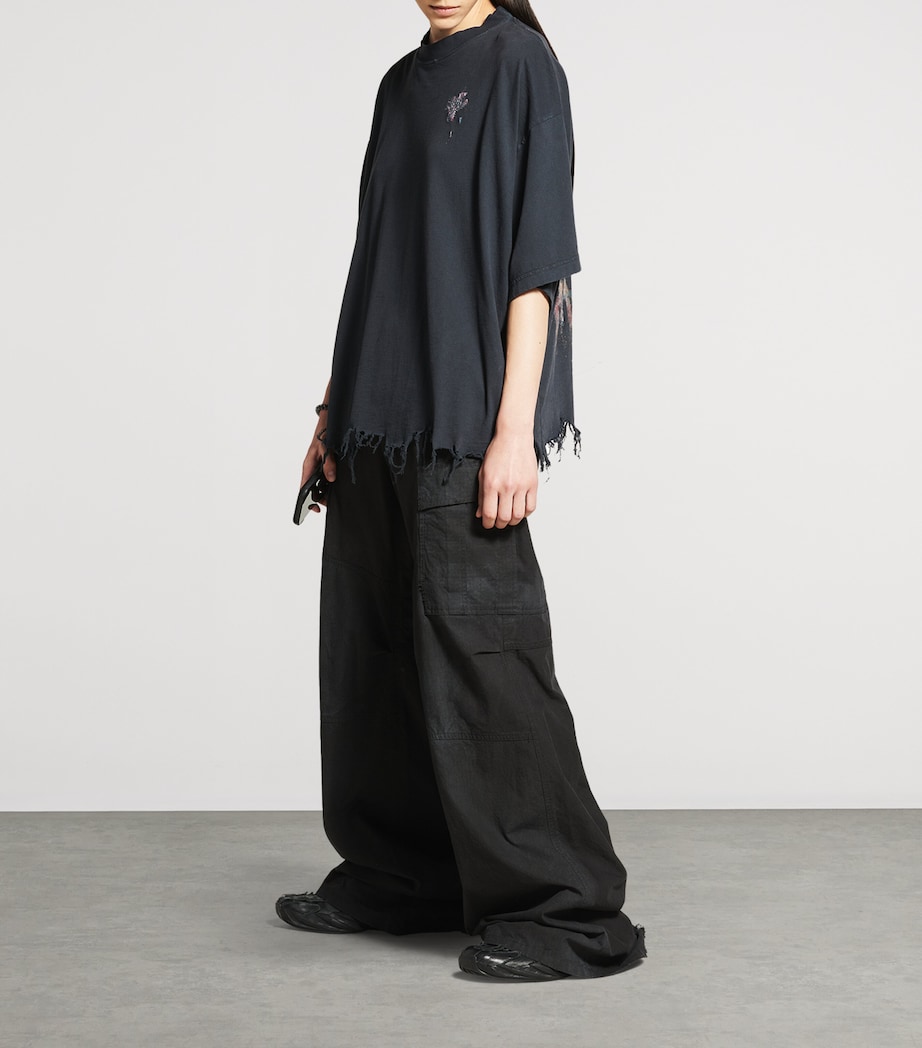 Distressed Oversized T-Shirt 1041 Image 4