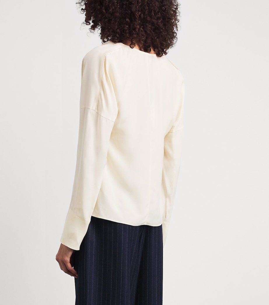 Rag & Bone Womens Silk Vinnie Blouse Ivory Image 5