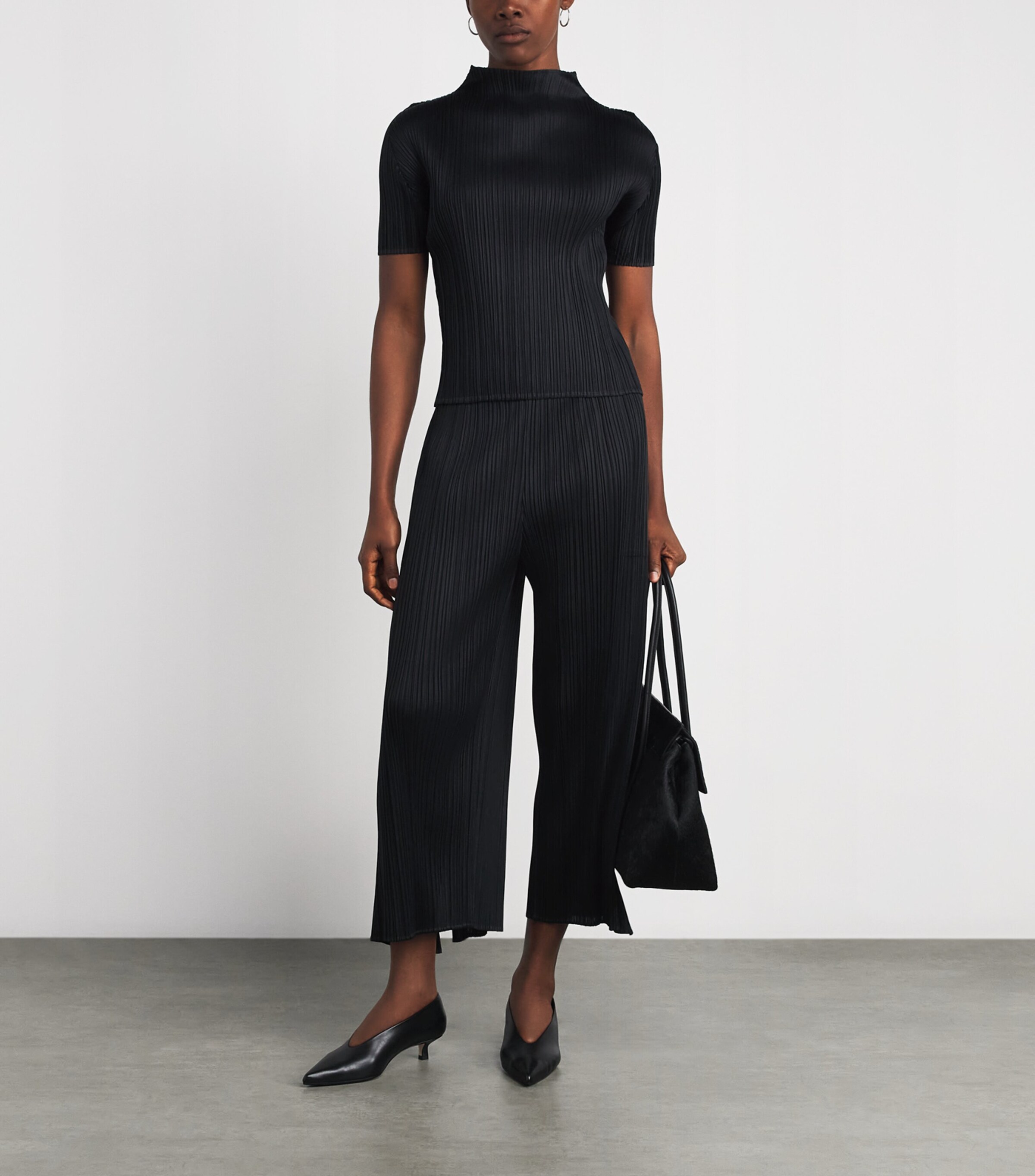 Pleats Please Issey Miyake Black Pleated Monthly Colors September