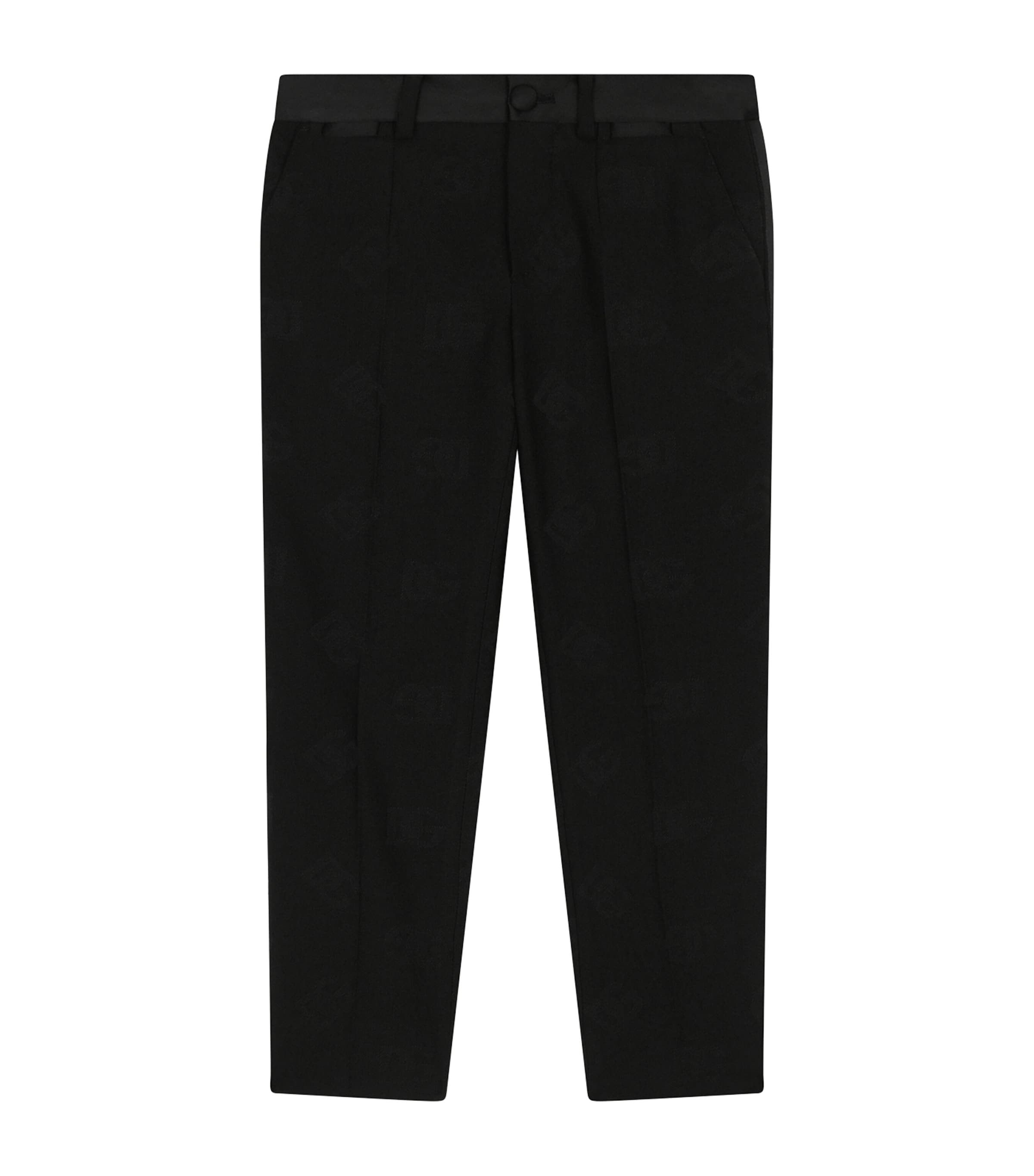 Dolce & Gabbana Wool Jacquard Logo Trousers