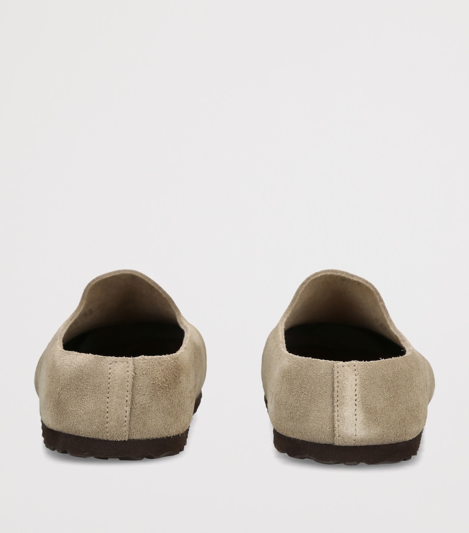 Birkenstock Suede Amsterdam Wrapped Clogs Taupe Image 2