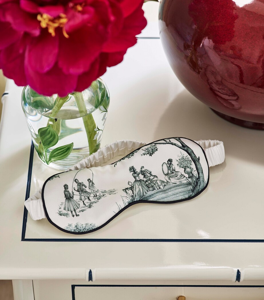 Gingerlily x Sheila Bridges Harlem Toile Print Eye Mask Ivory Image 1