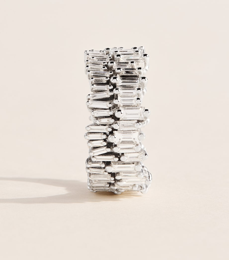 Suzanne Kalan White Gold and Diamond Classic Short Stack Eternity Ring Wg/wd Image 4