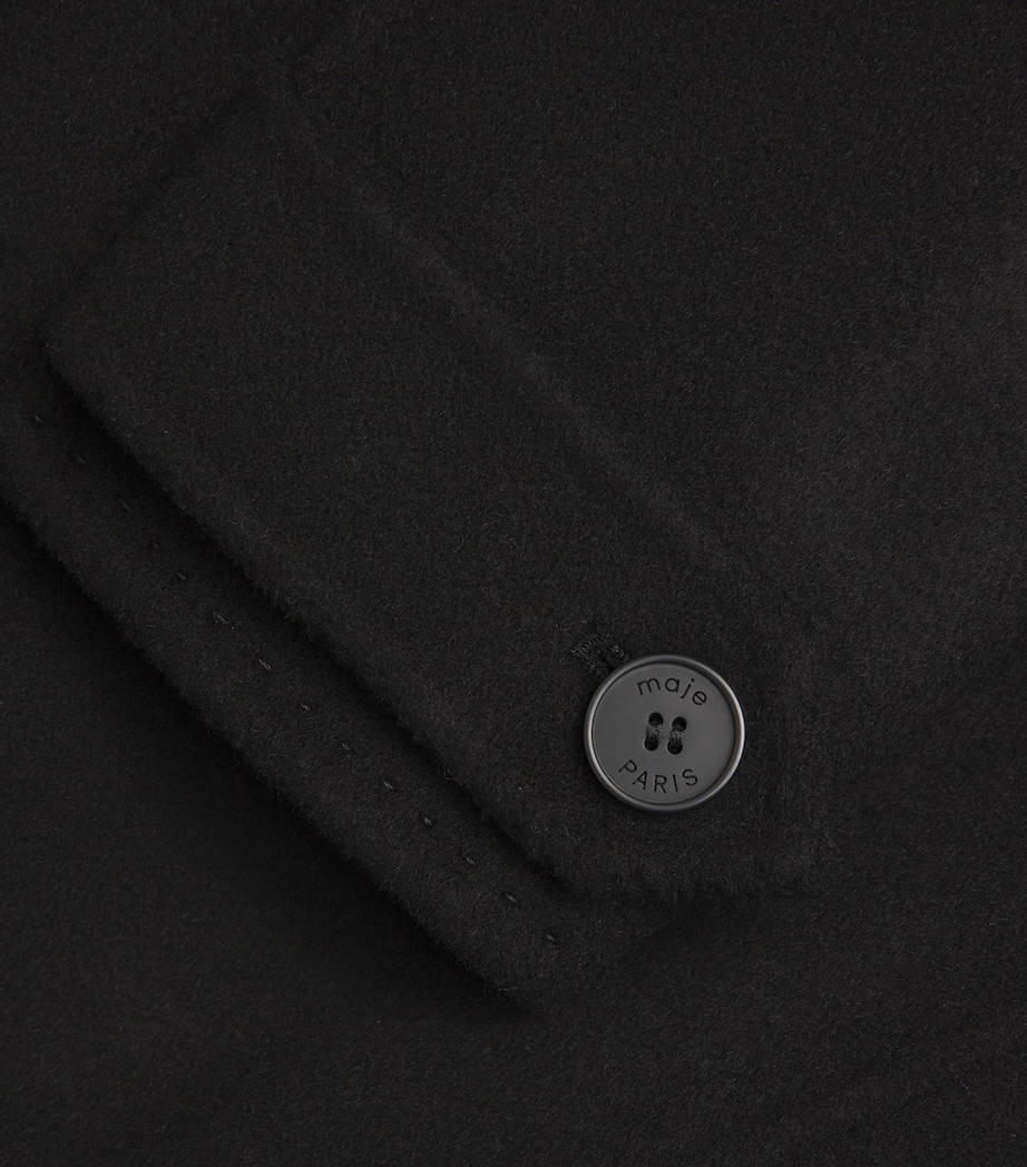 Wool-Blend Double-Faced Coat BLACK Image 5