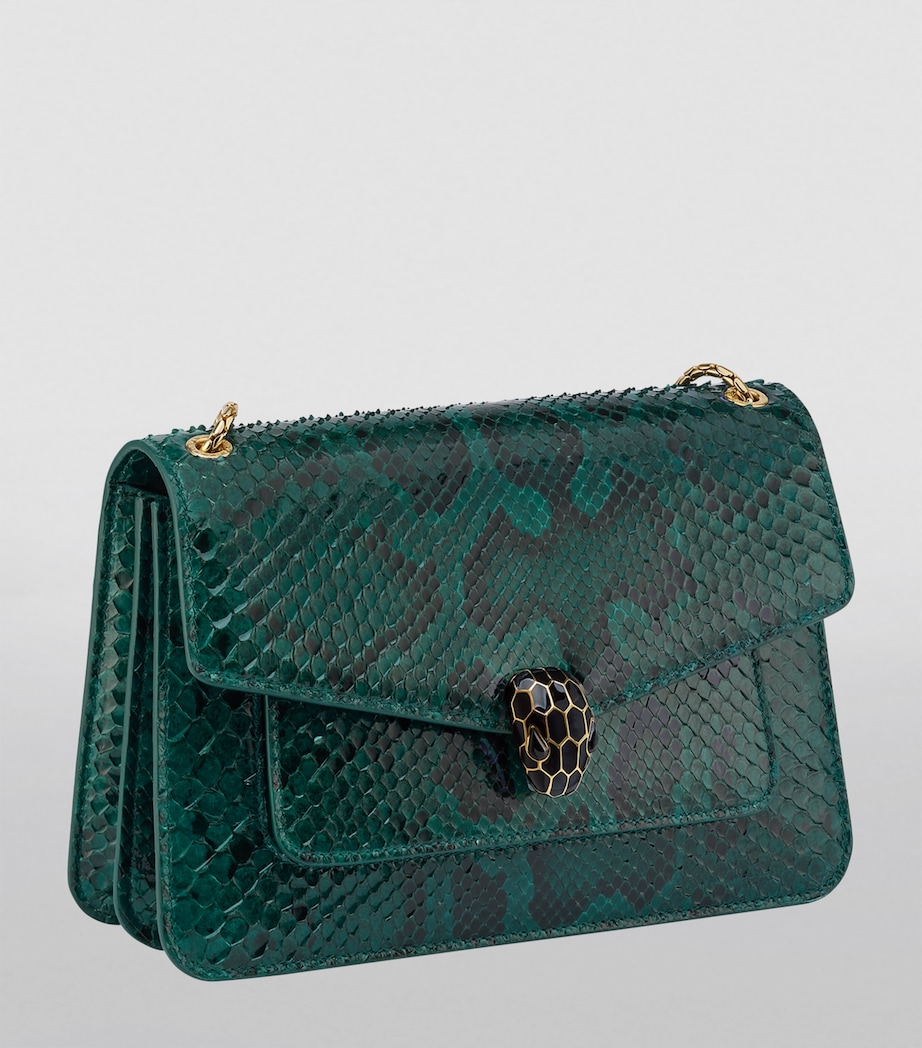 Python Leather Serpenti Forever Shoulder Bag GREEN DARK Image 3