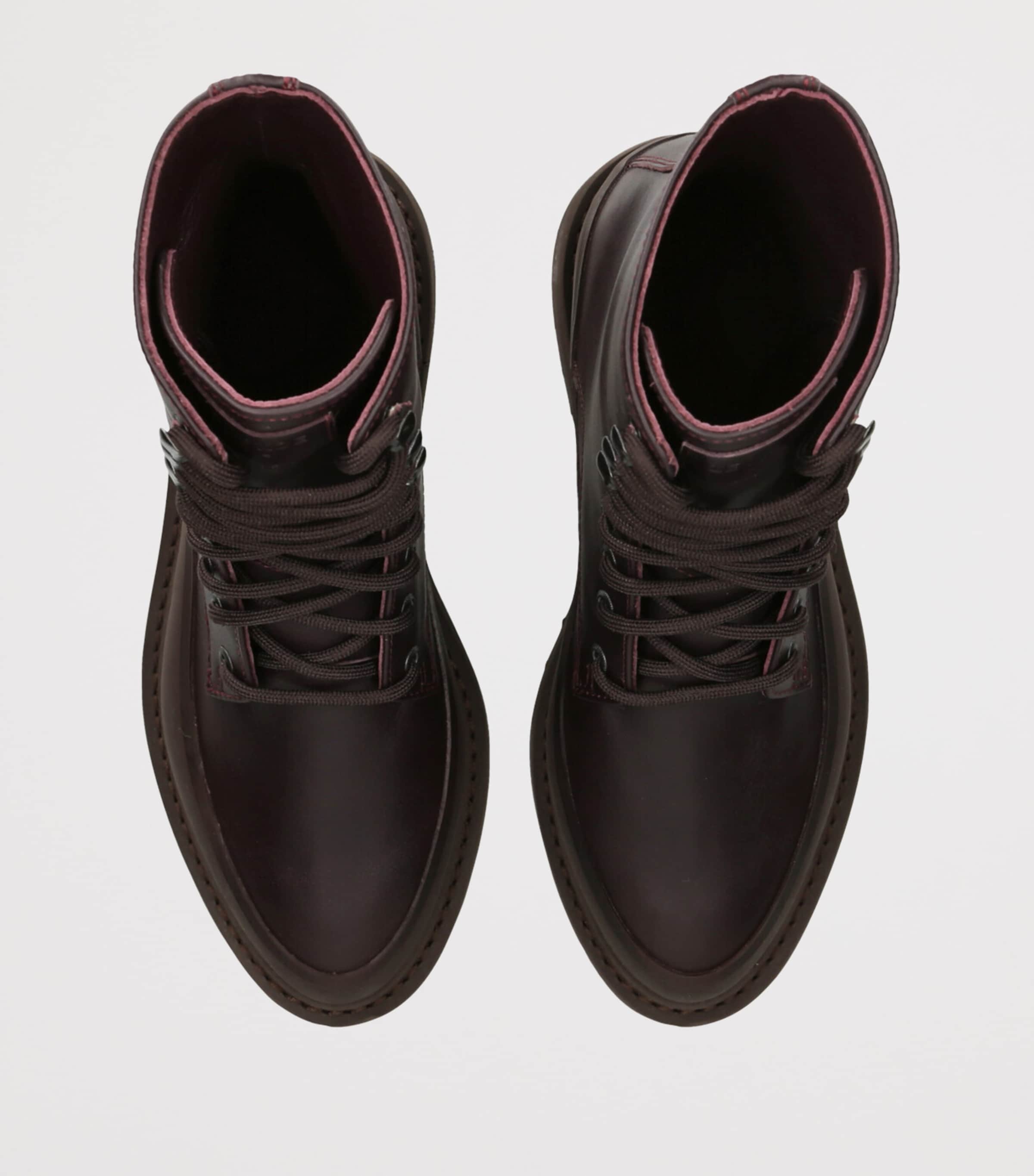 Leather Dolomite Ankle Boots WINE Image 4