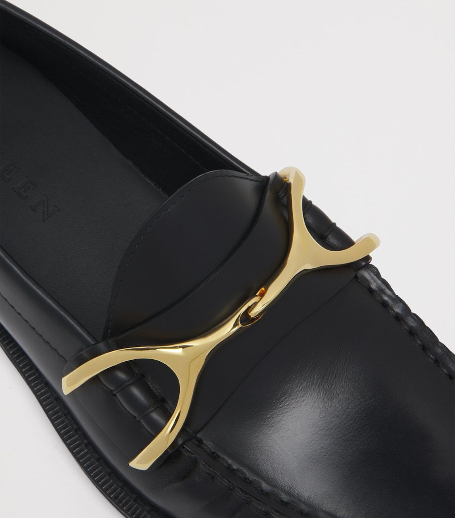 McQueen Leather Wishbone Loafers Image 5