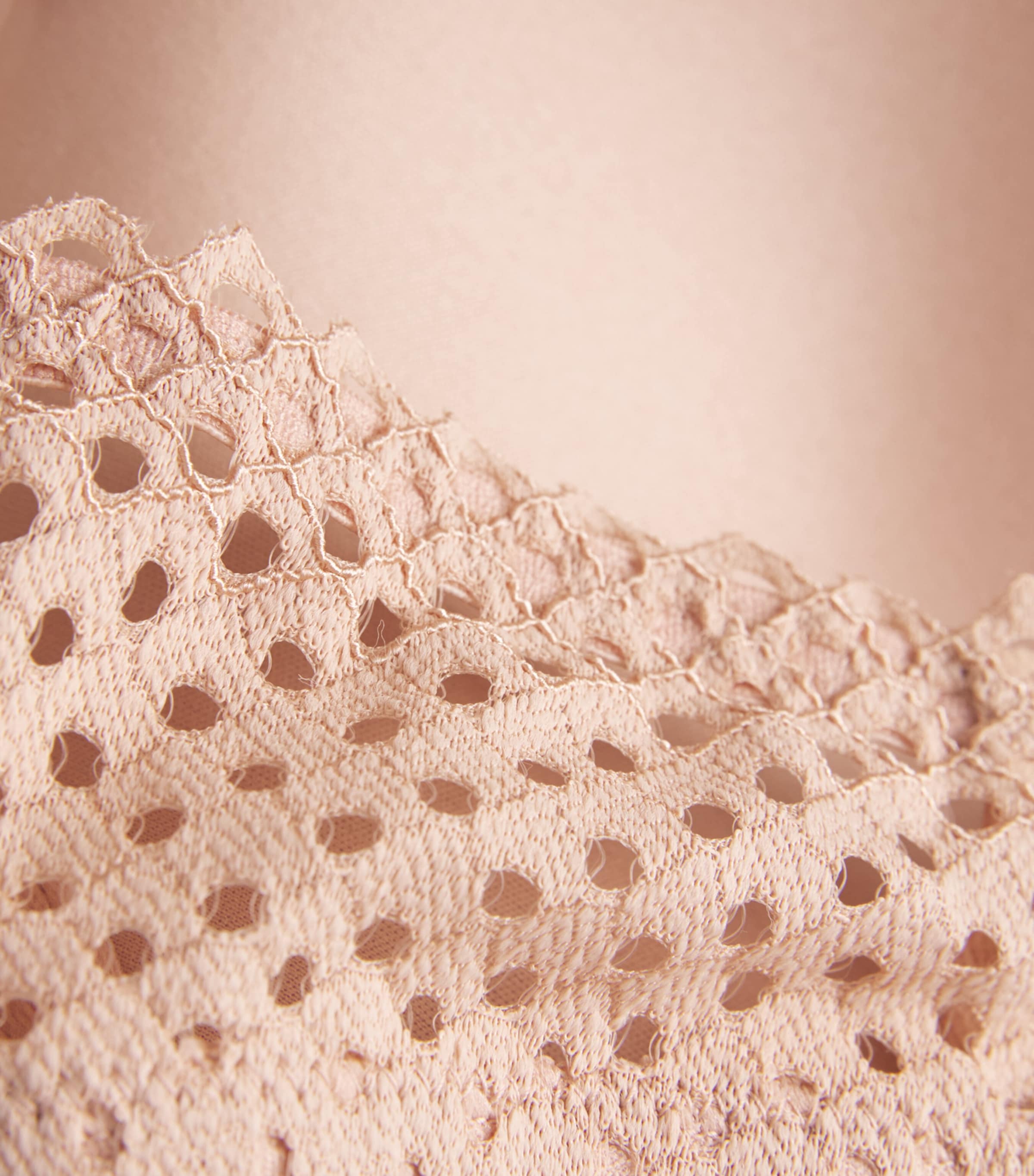 Wolford Womens Romantic Net Push-Up Bra Rose Tan Image 4
