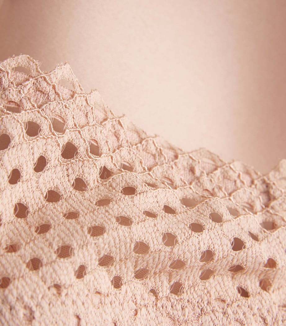 Wolford Womens Romantic Net Push-Up Bra Rose Tan Image 4