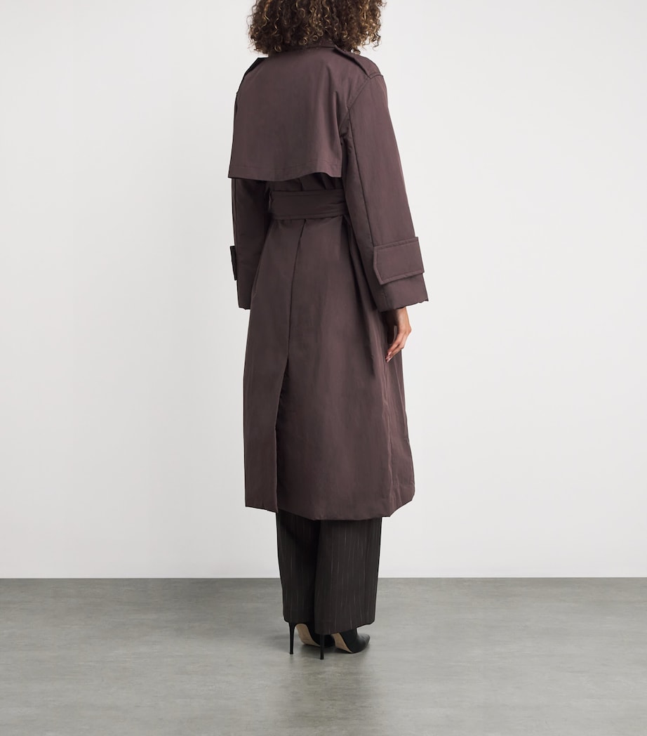 Padded Sandra Trench Coat COFFEE Image 4