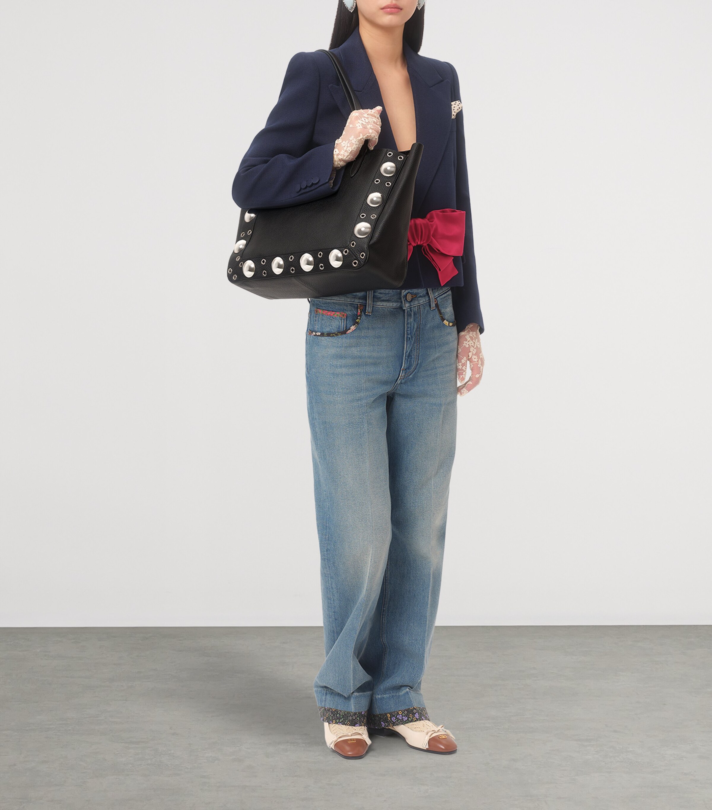 Valentino Garavani Leather Nellcôte Tote Bag Image 7