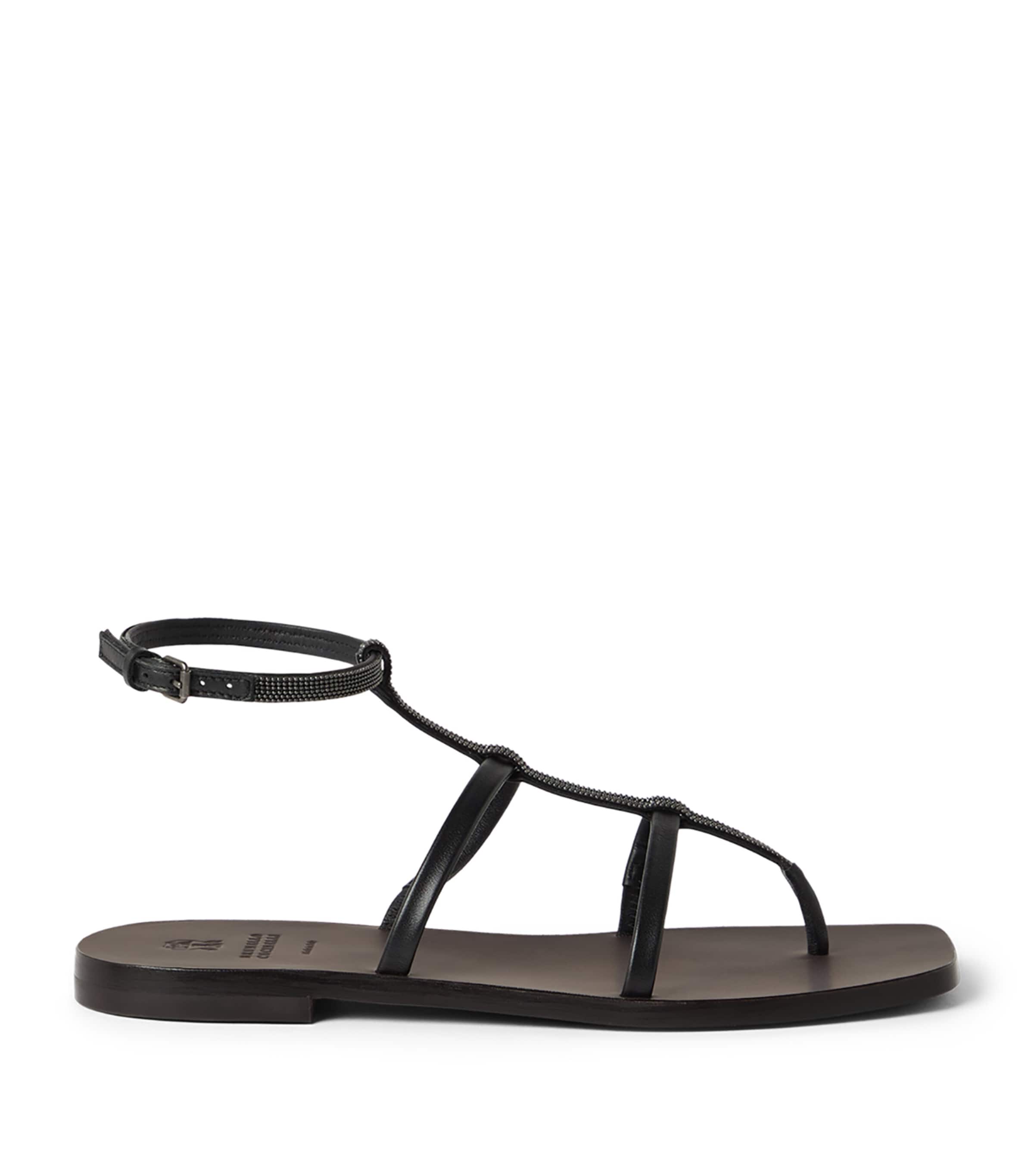 サンダル BRUNELLO CUCINELLI Nappa leather sandals with Precious Strap Brunello Cucinelli Nappa Leather Precious Strap Sandals