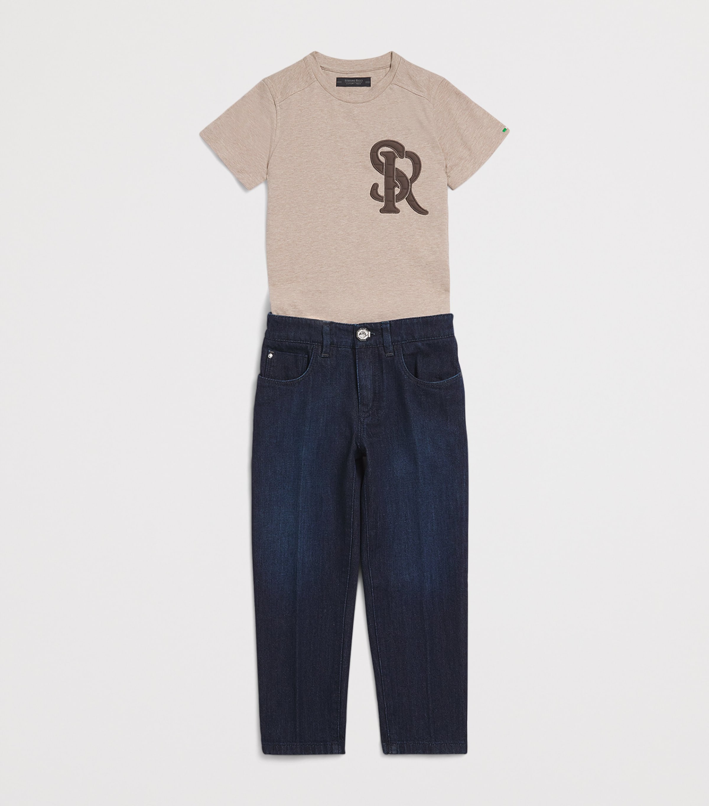 Stefano Ricci Kids Cotton Logo T-Shirt (4-16 Years) Bgbw Image 3
