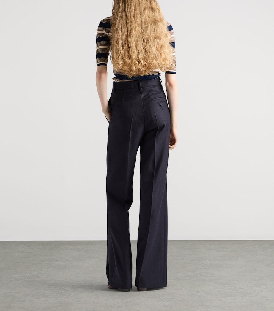 Prada Womens Cotton-Blend Knitted Polo Shirt Image 5
