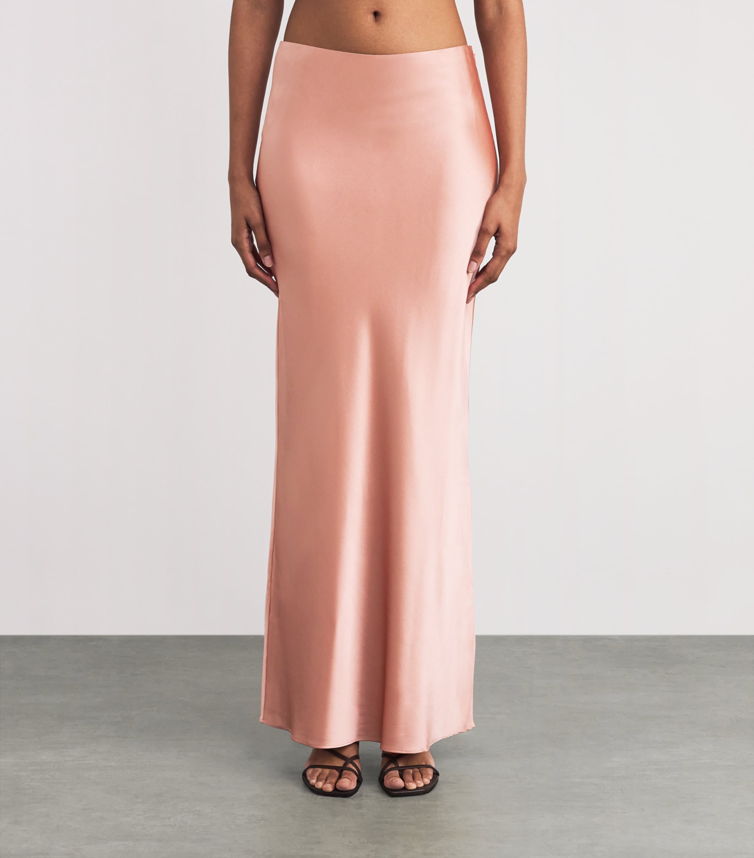 Stretch-Silk Chantel Maxi Skirt PETAL Image 3