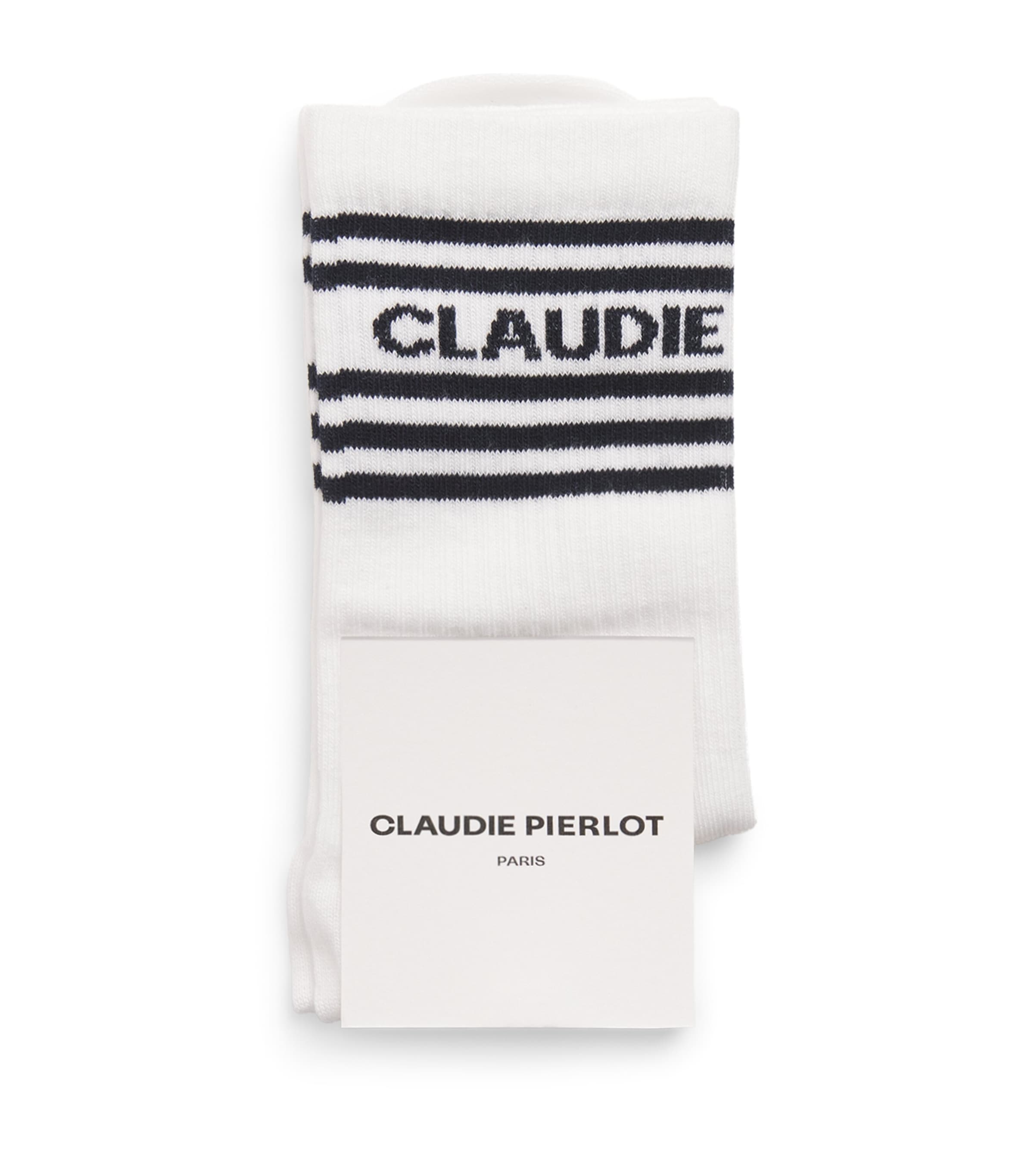 Claudie Pierlot Sporty Logo Socks In Animal Print