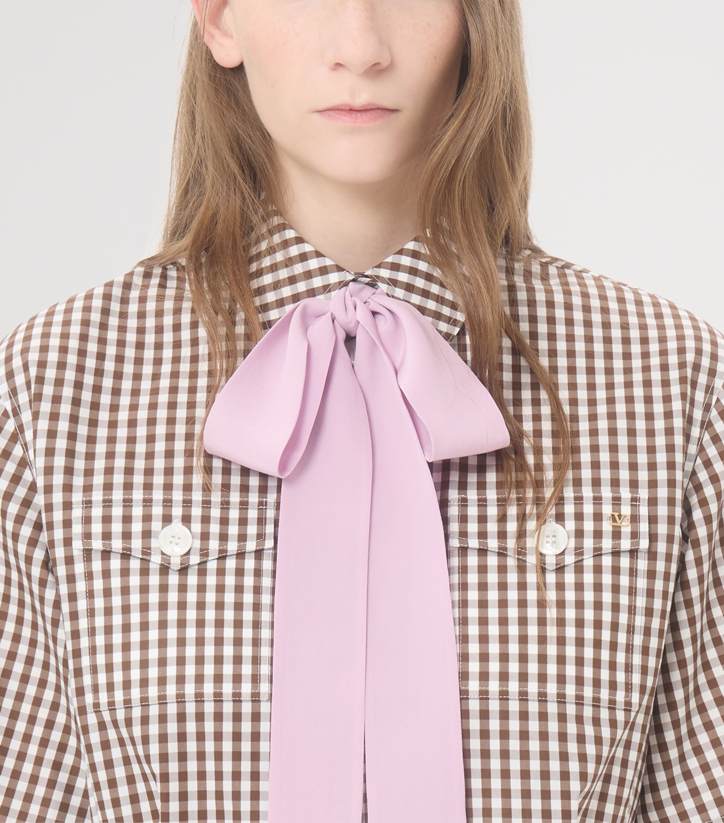Valentino Womens Cotton Check Mini Dress Image 6