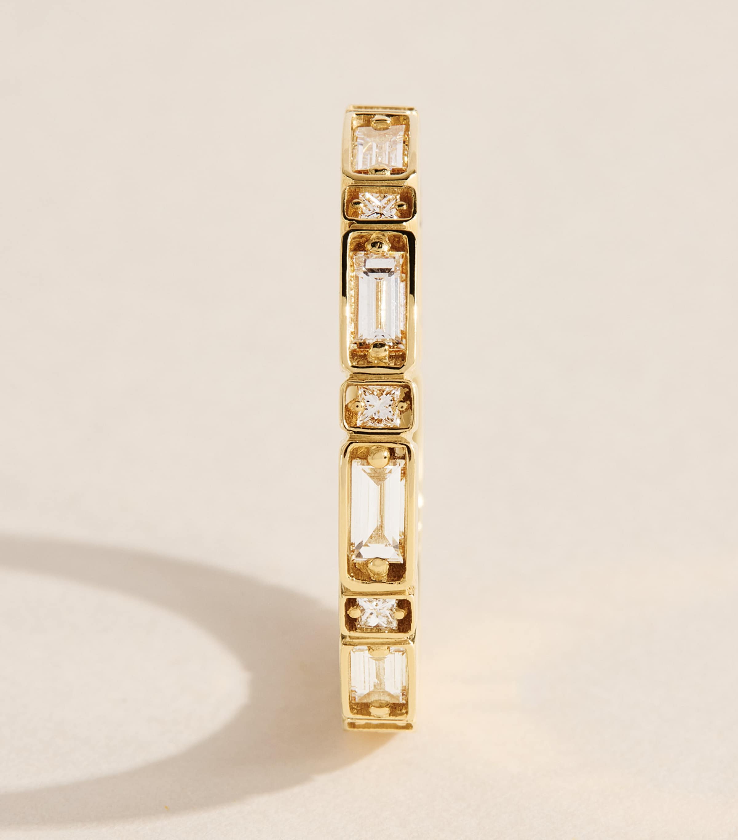 Suzanne Kalan Yellow Gold and Diamond Inlay Eternity Ring Yg/wd Image 3