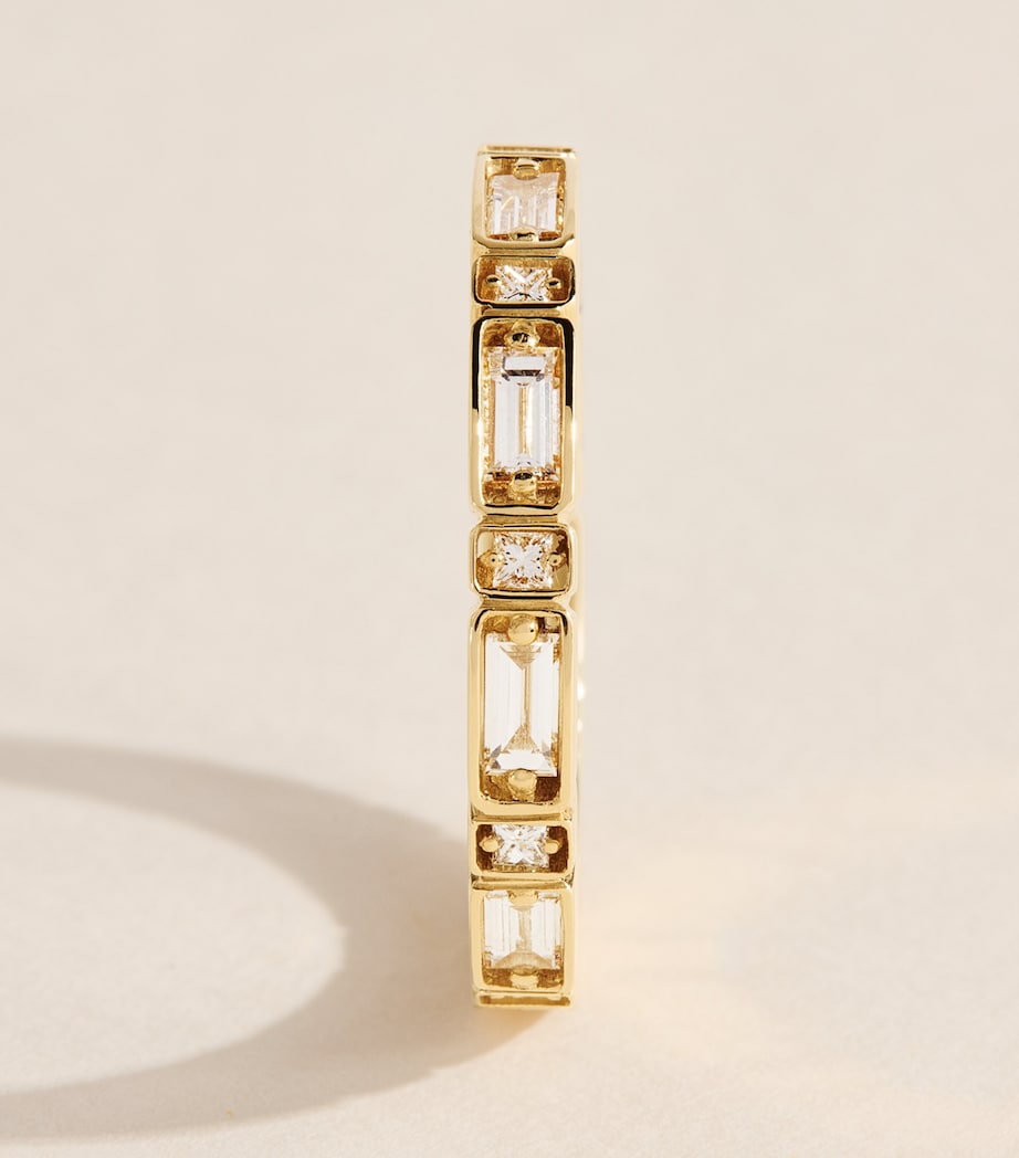 Suzanne Kalan Yellow Gold and Diamond Inlay Eternity Ring Yg/wd Image 3