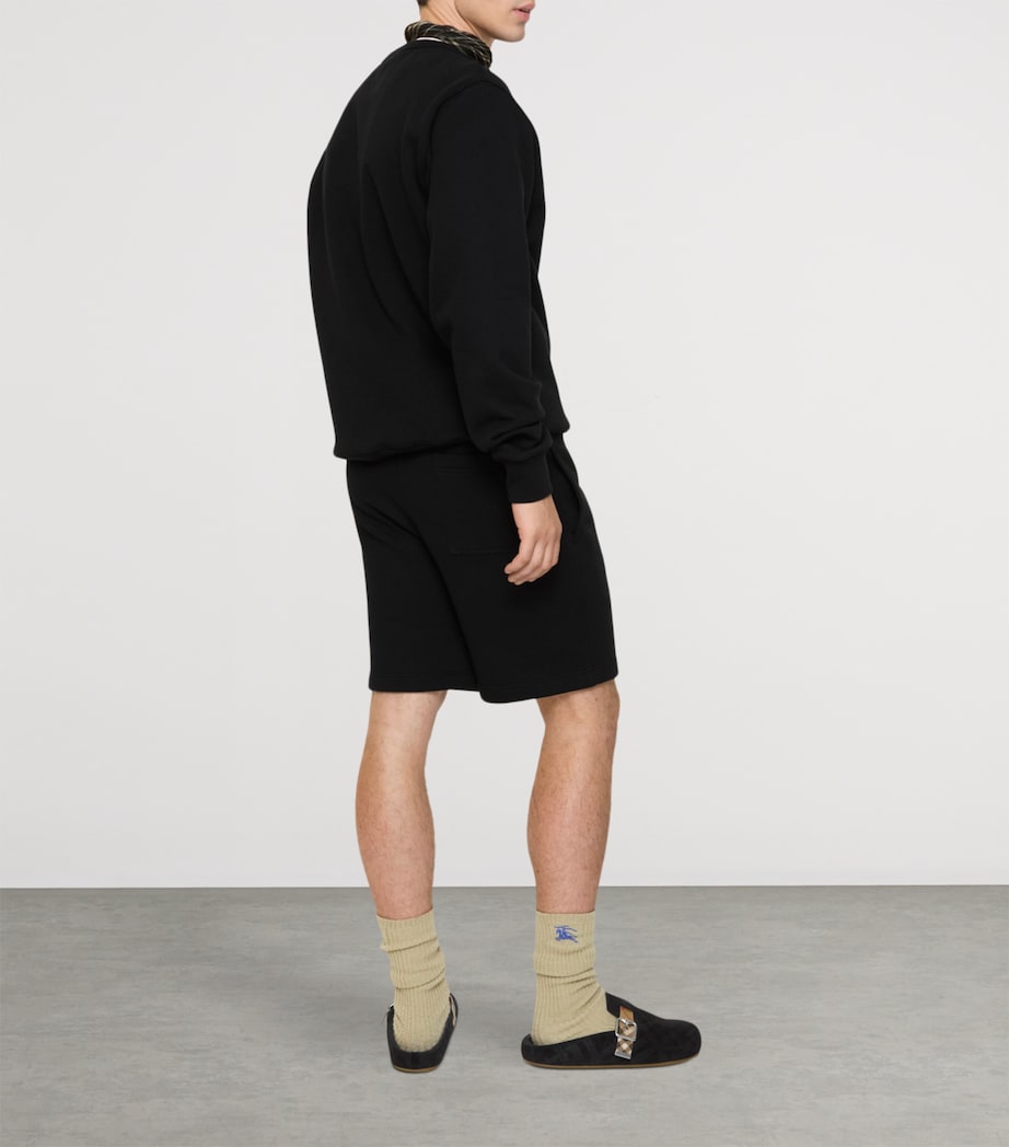 Cotton Logo Slim Shorts BLACK Image 3