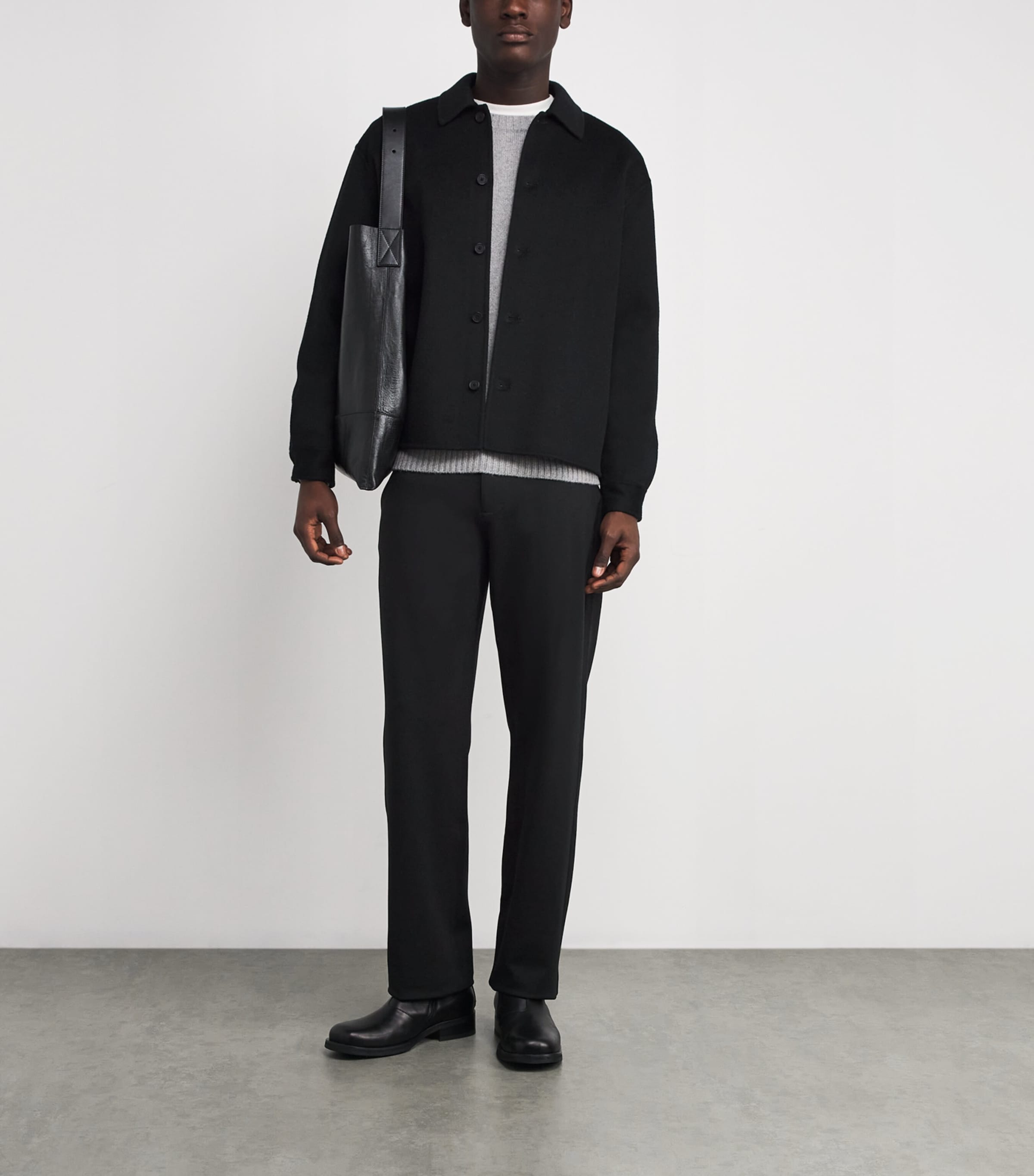 PAIGE Mens Stafford Trousers Black Image 2